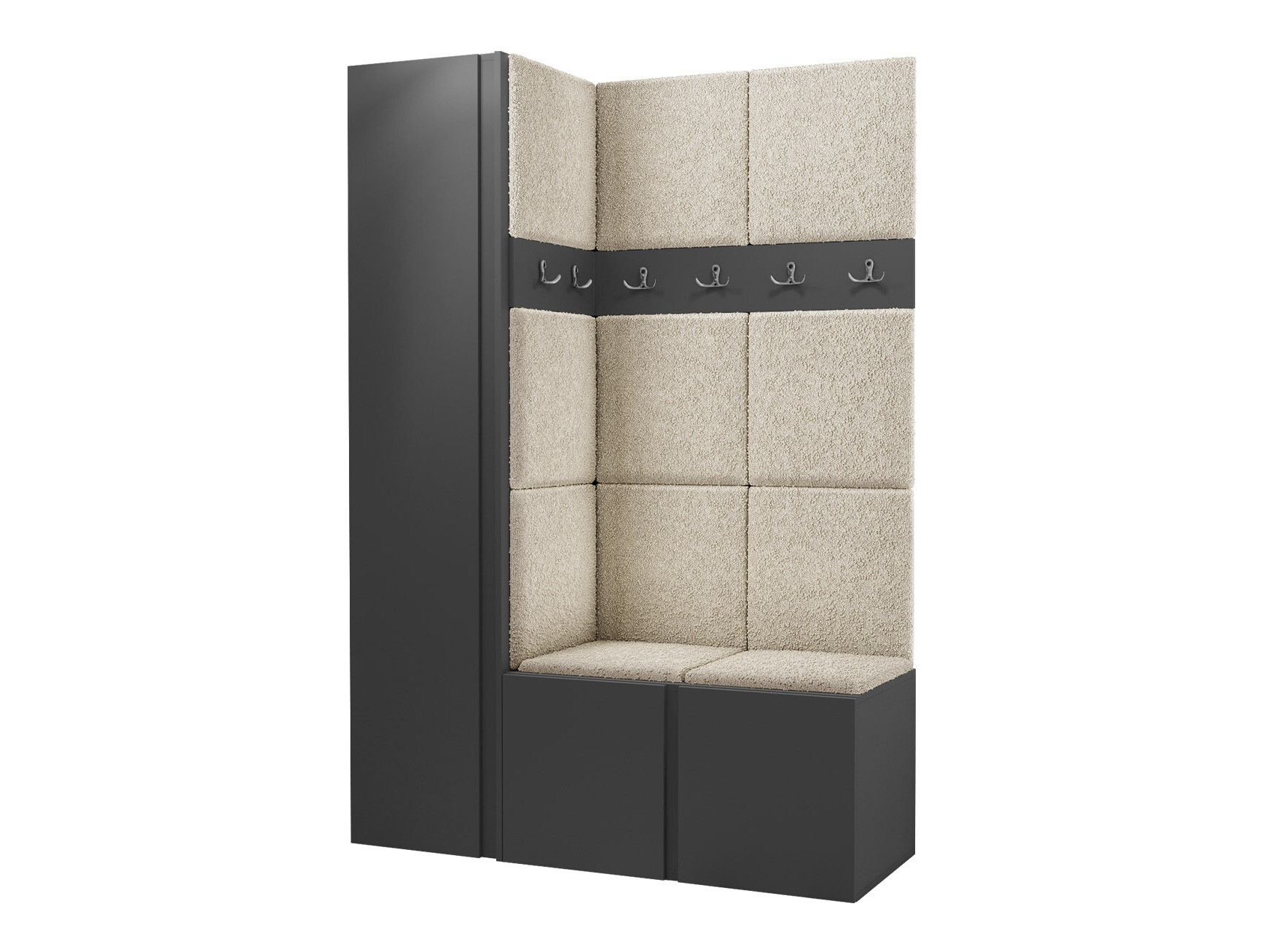 Komplet za predsobo Hartford 471 (Grafit)