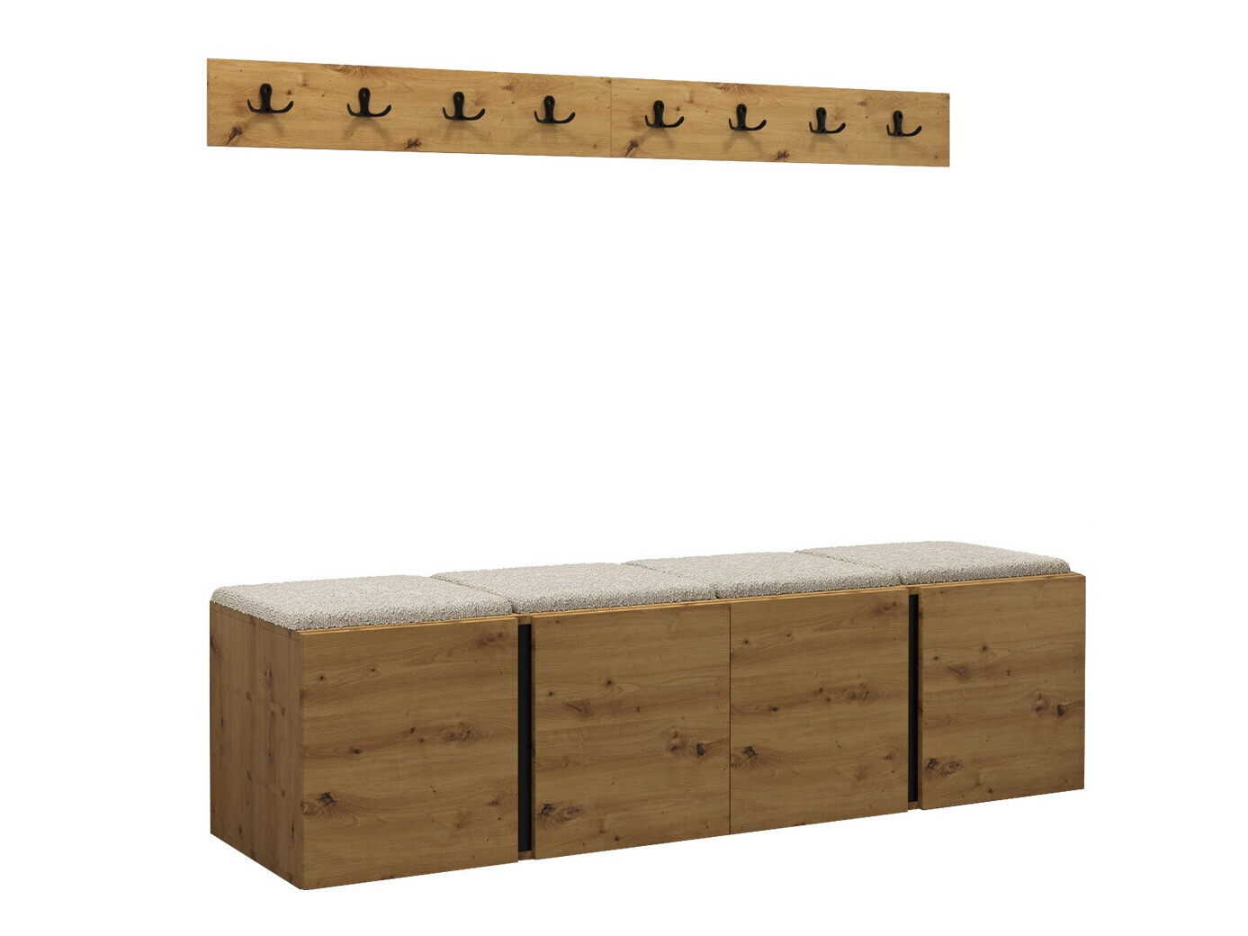 Komplet za predsobo Pinis VII (Artisan hrast)