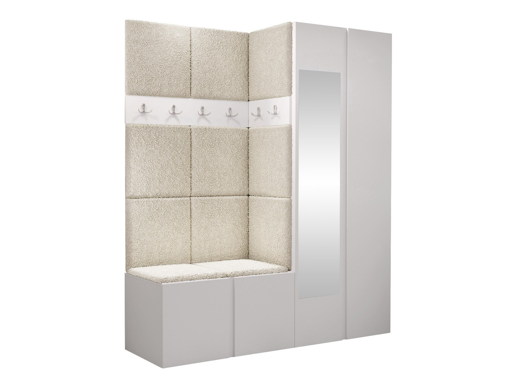 Komplet za predsobo Pinis X (Bela)