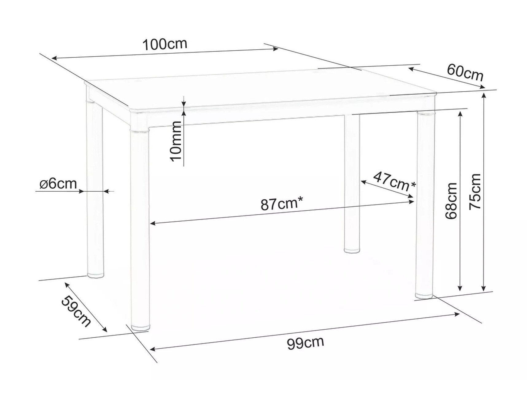 Miza Detroit 608 (Krema)
