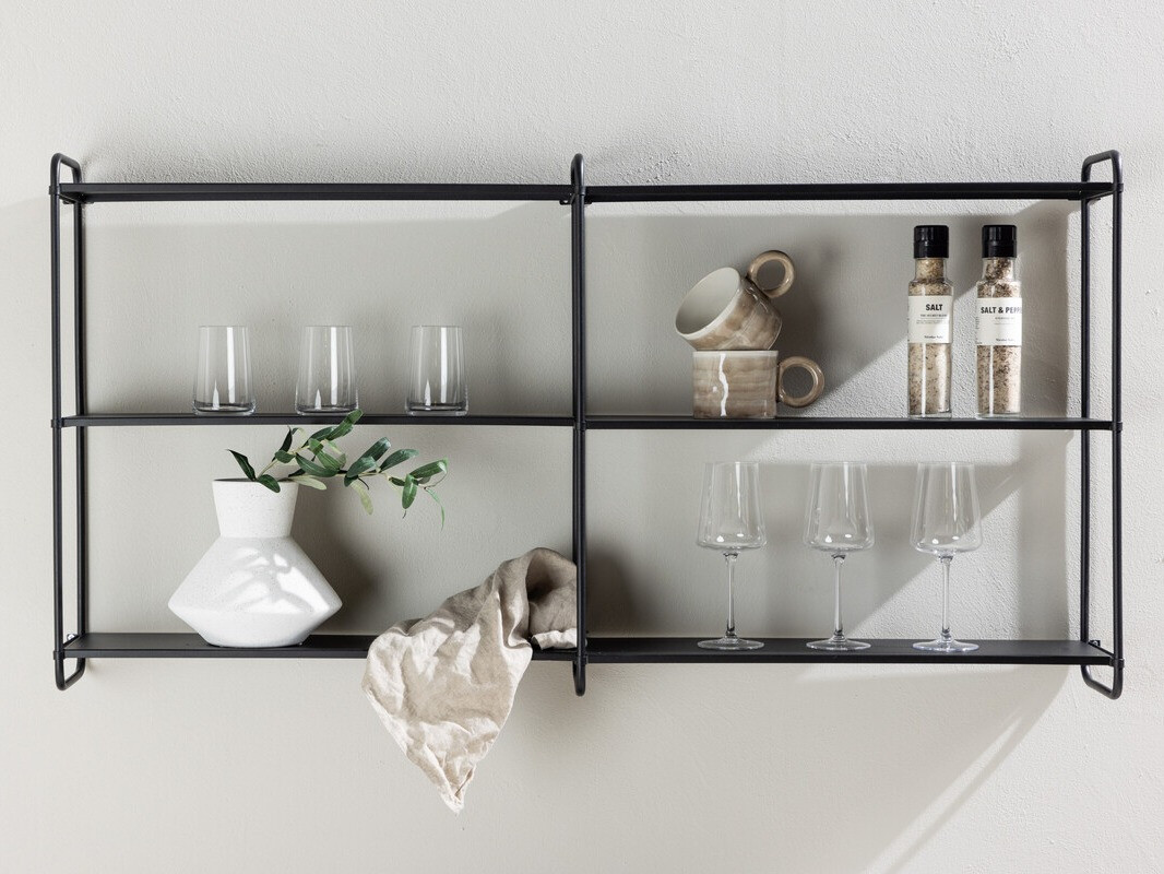 Stenska polica Dallas 4551 (Črna)