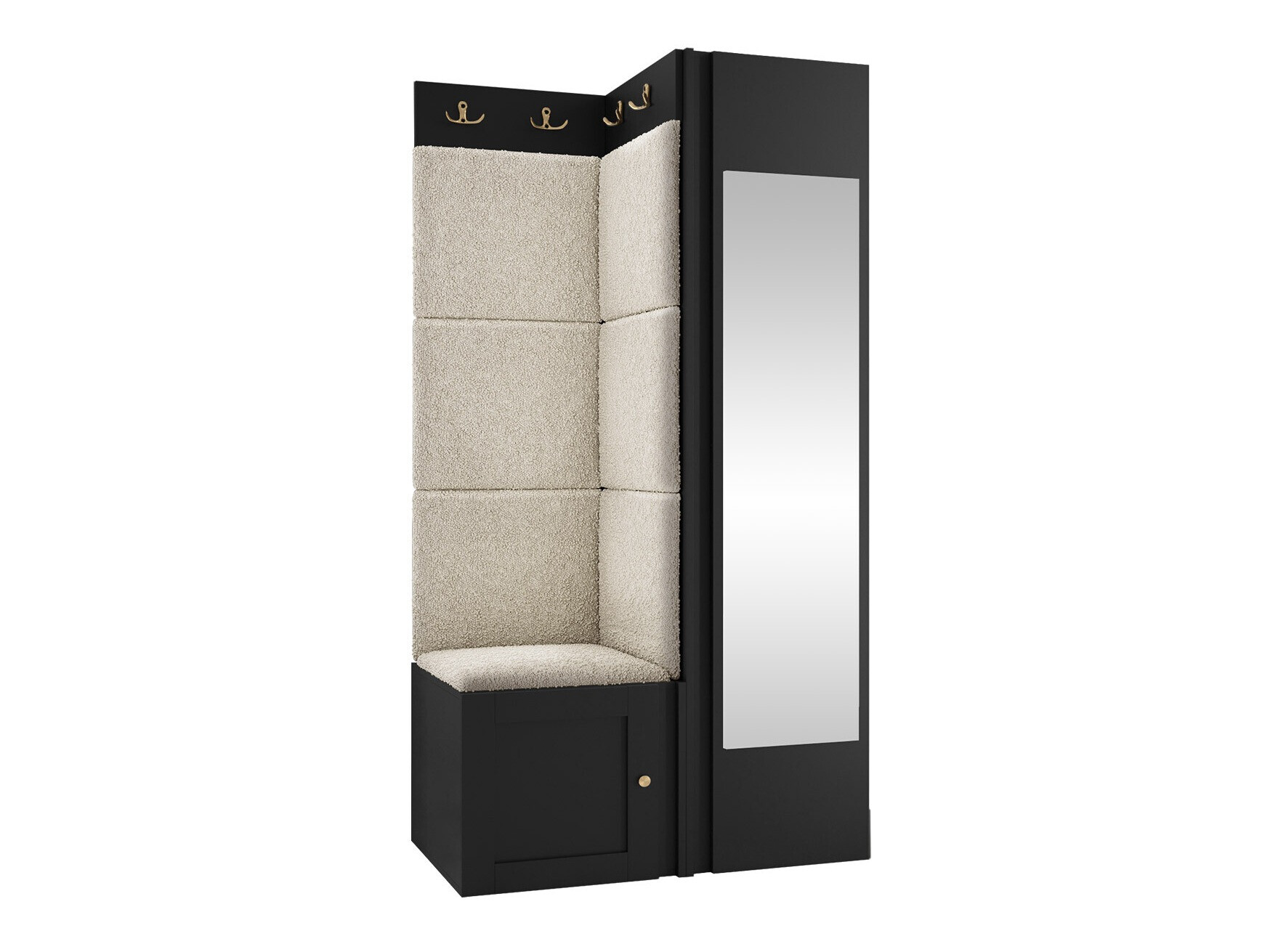 Komplet za predsobo Hartford 382 (Črna)