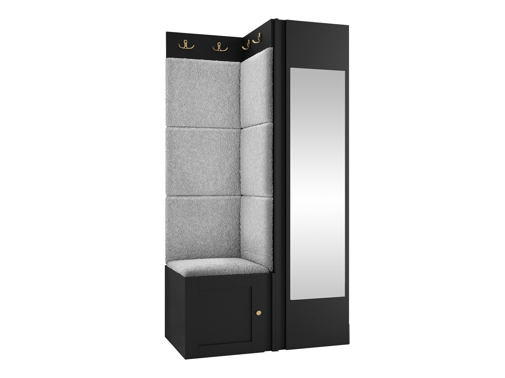 Komplet za predsobo Hartford 382 (Črna)