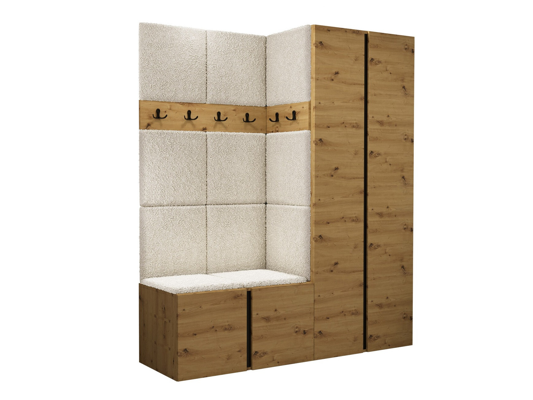 Komplet za predsobo Pinis III (Artisan hrast)