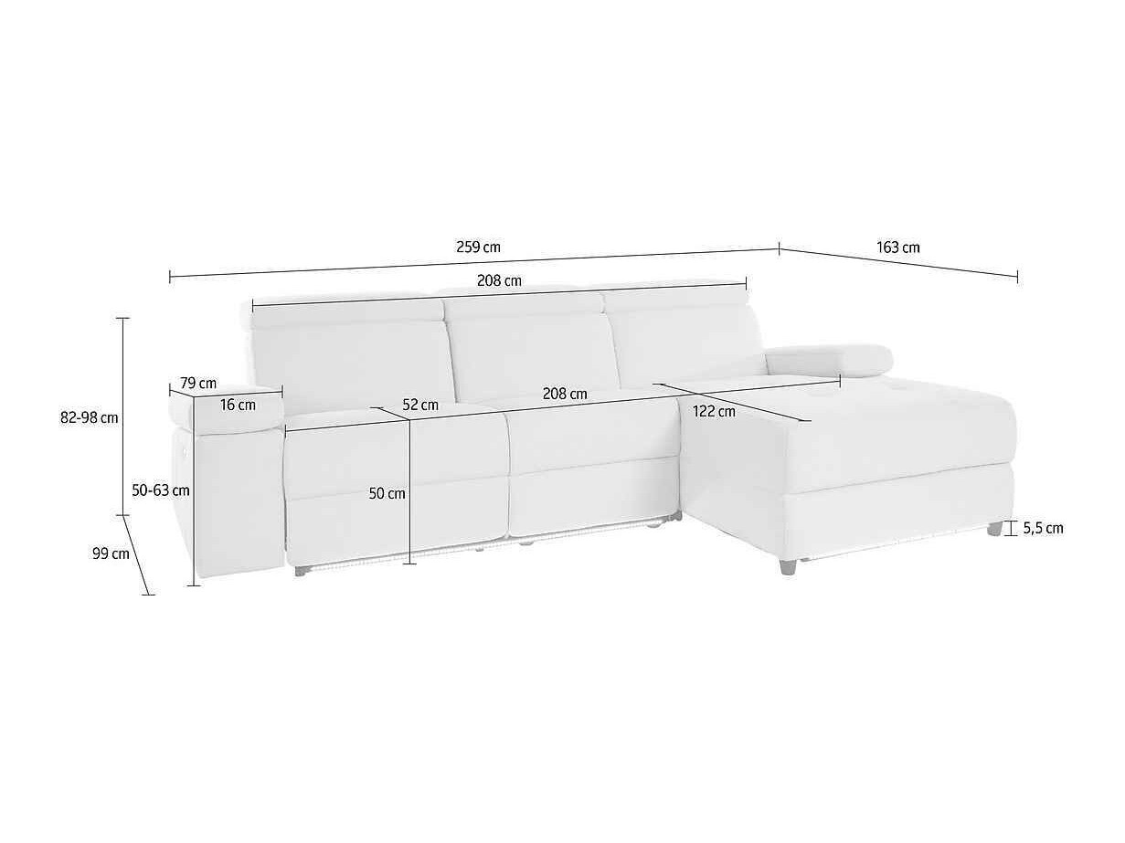 Kotna garnitura s počivalnikom Denton 704 (Antracit)