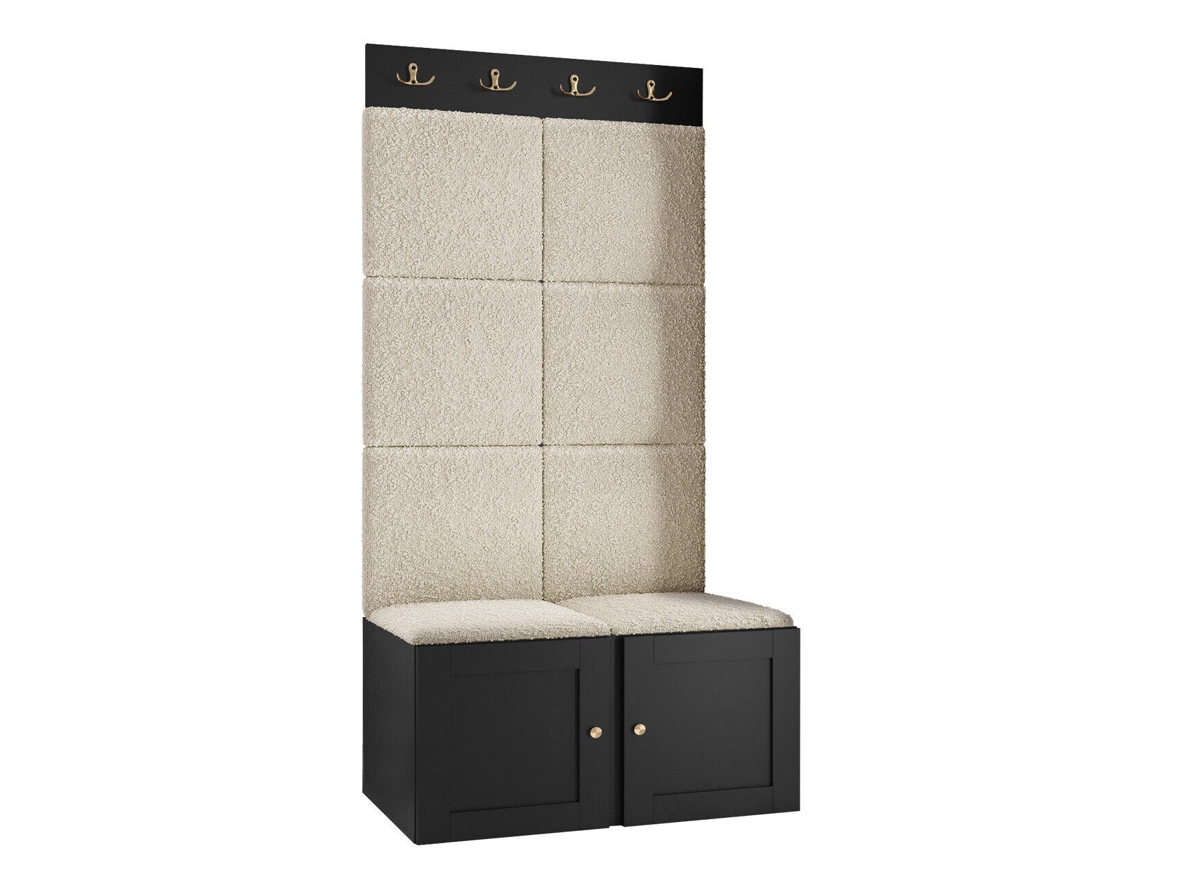 Komplet za predsobo Hartford 375 (Črna)