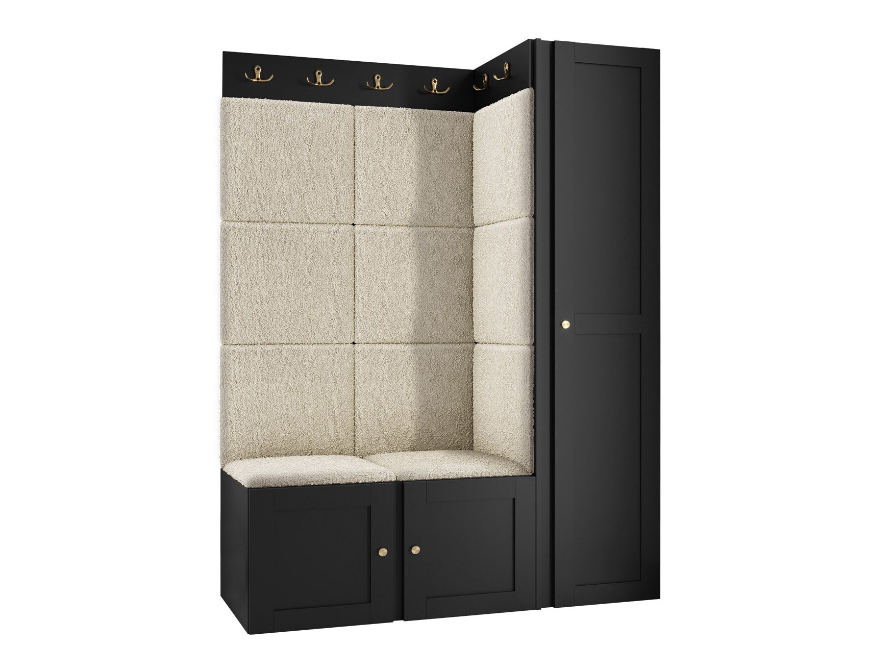 Komplet za predsobo Hartford 377 (Bela)