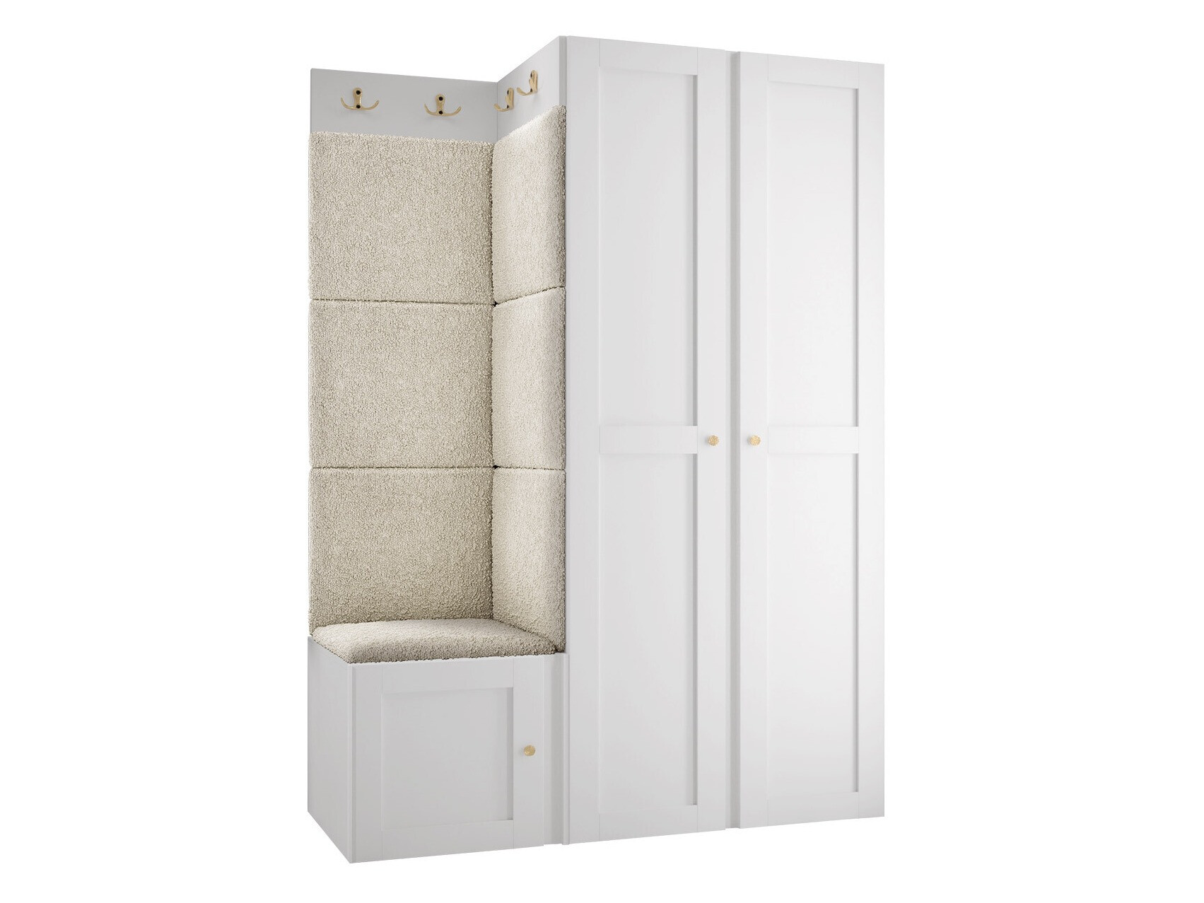 Komplet za predsobo Hartford 379 (Bela)