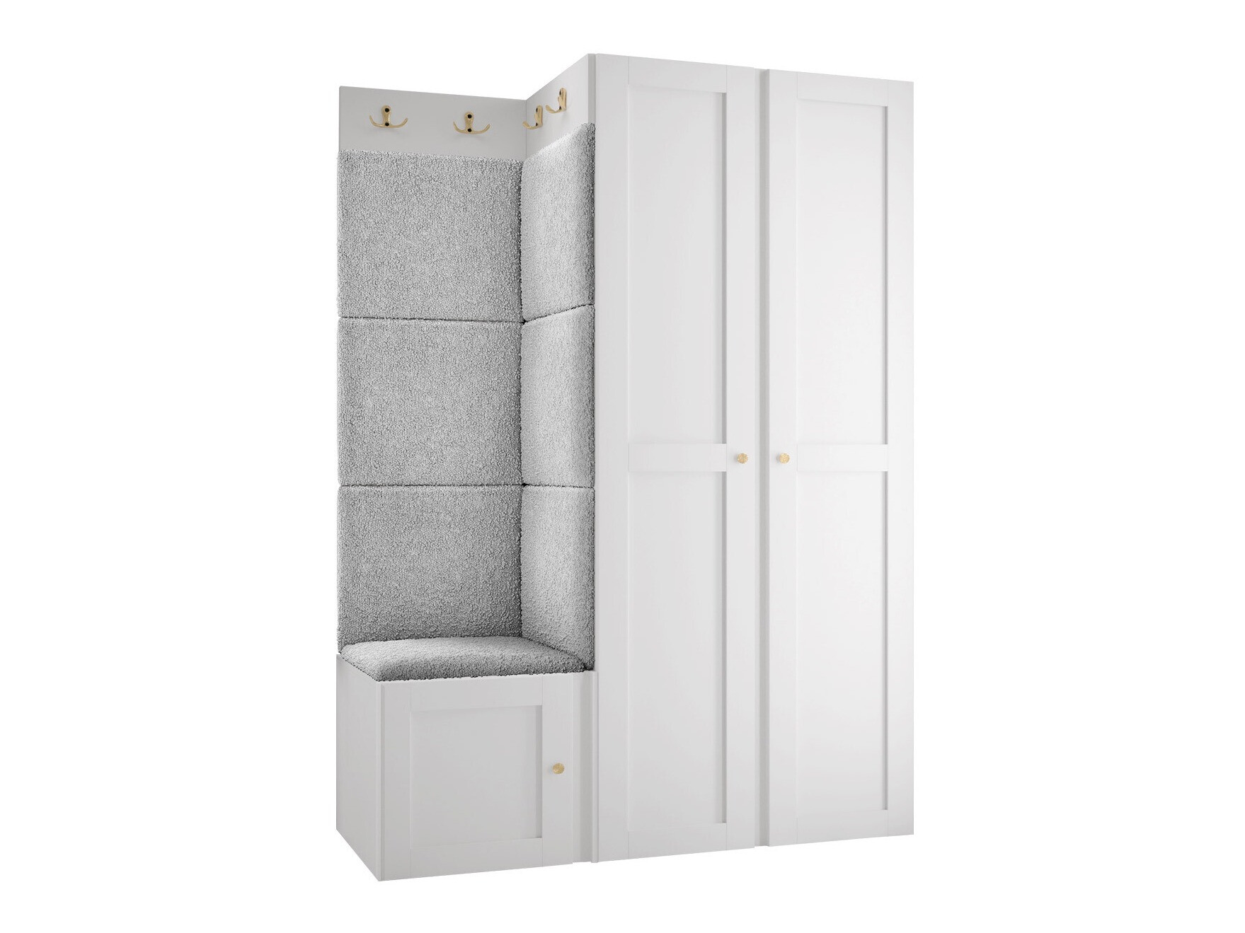 Komplet za predsobo Hartford 379 (Bela)