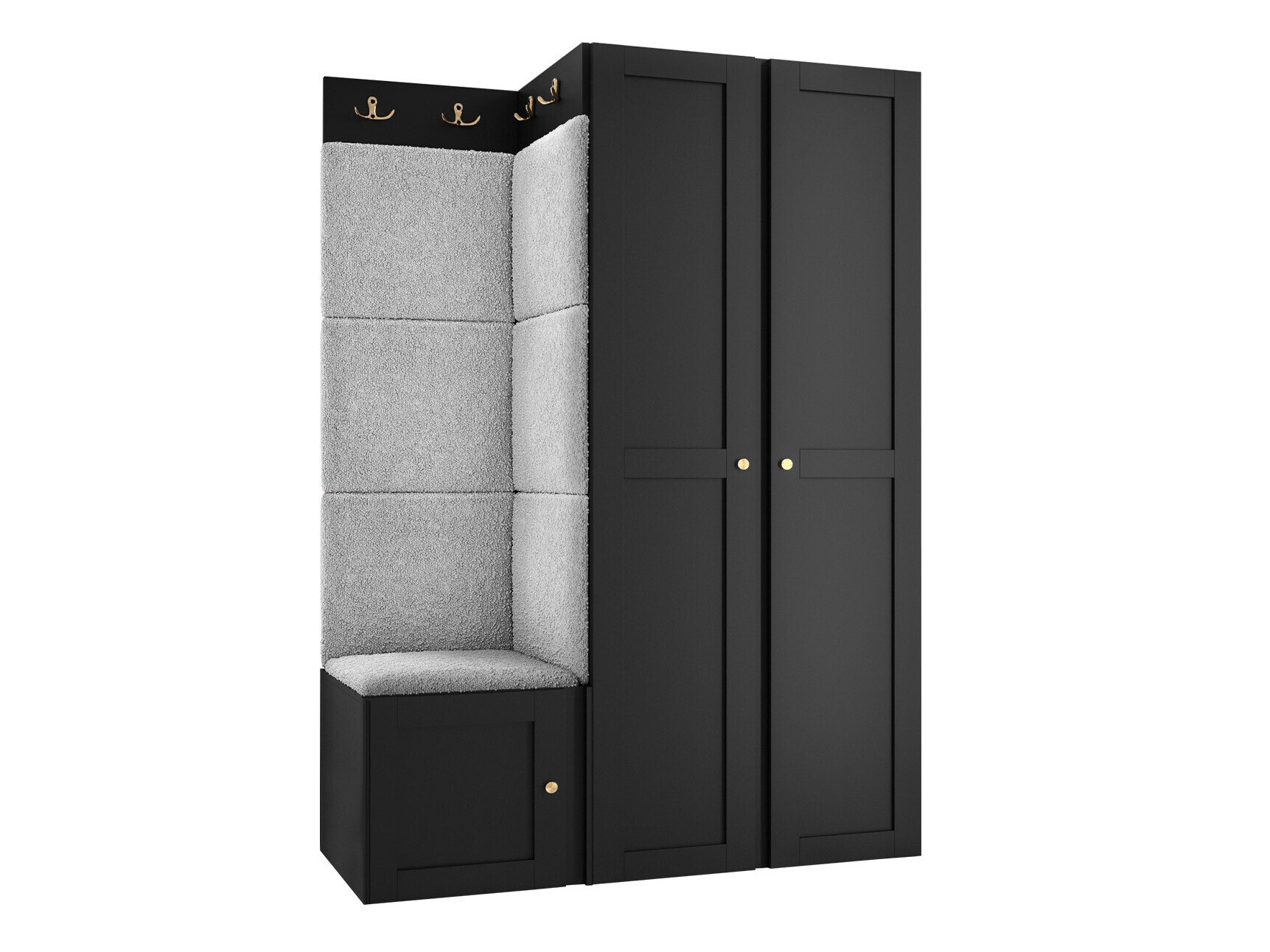 Komplet za predsobo Hartford 379 (Črna)