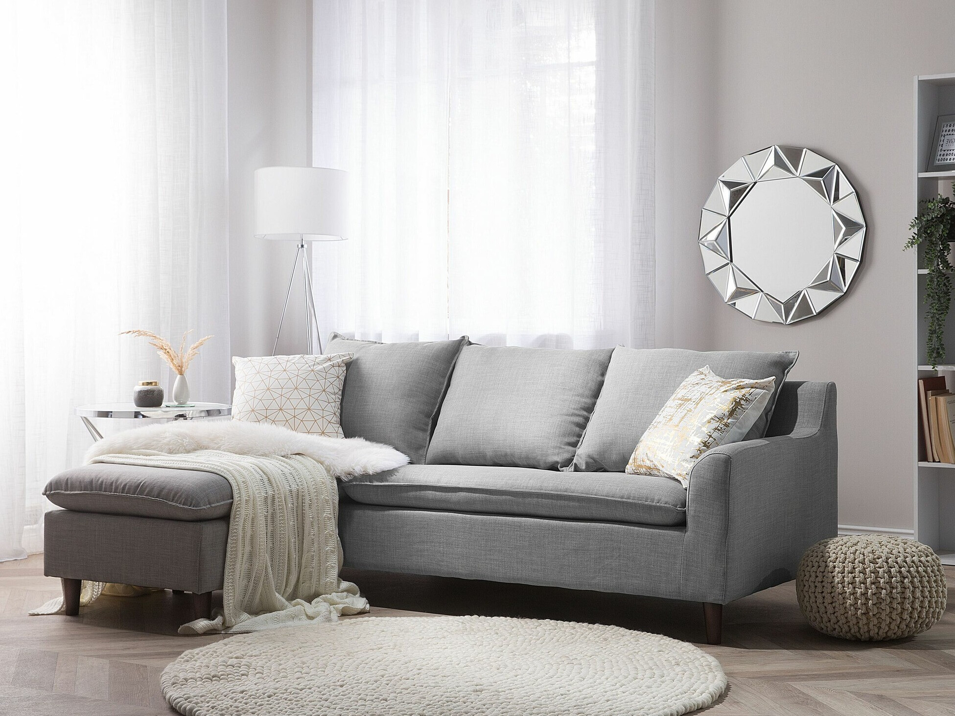 Kotna garnitura Berwyn 1395 (Svetlo siva)