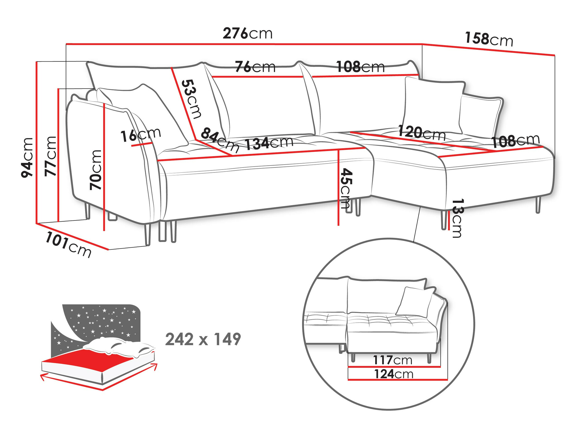 Kotna garnitura TrendyNest 102 (Onega 02)