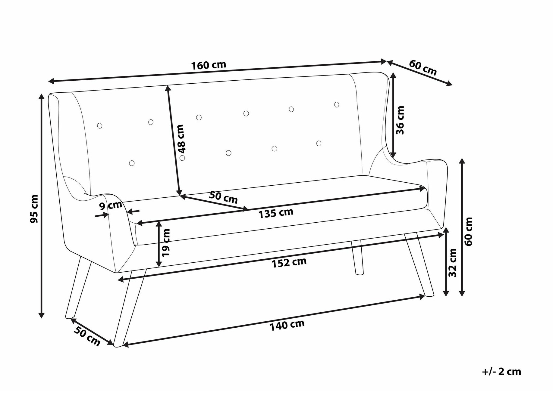 Kavč Berwyn 1416 (Bela)