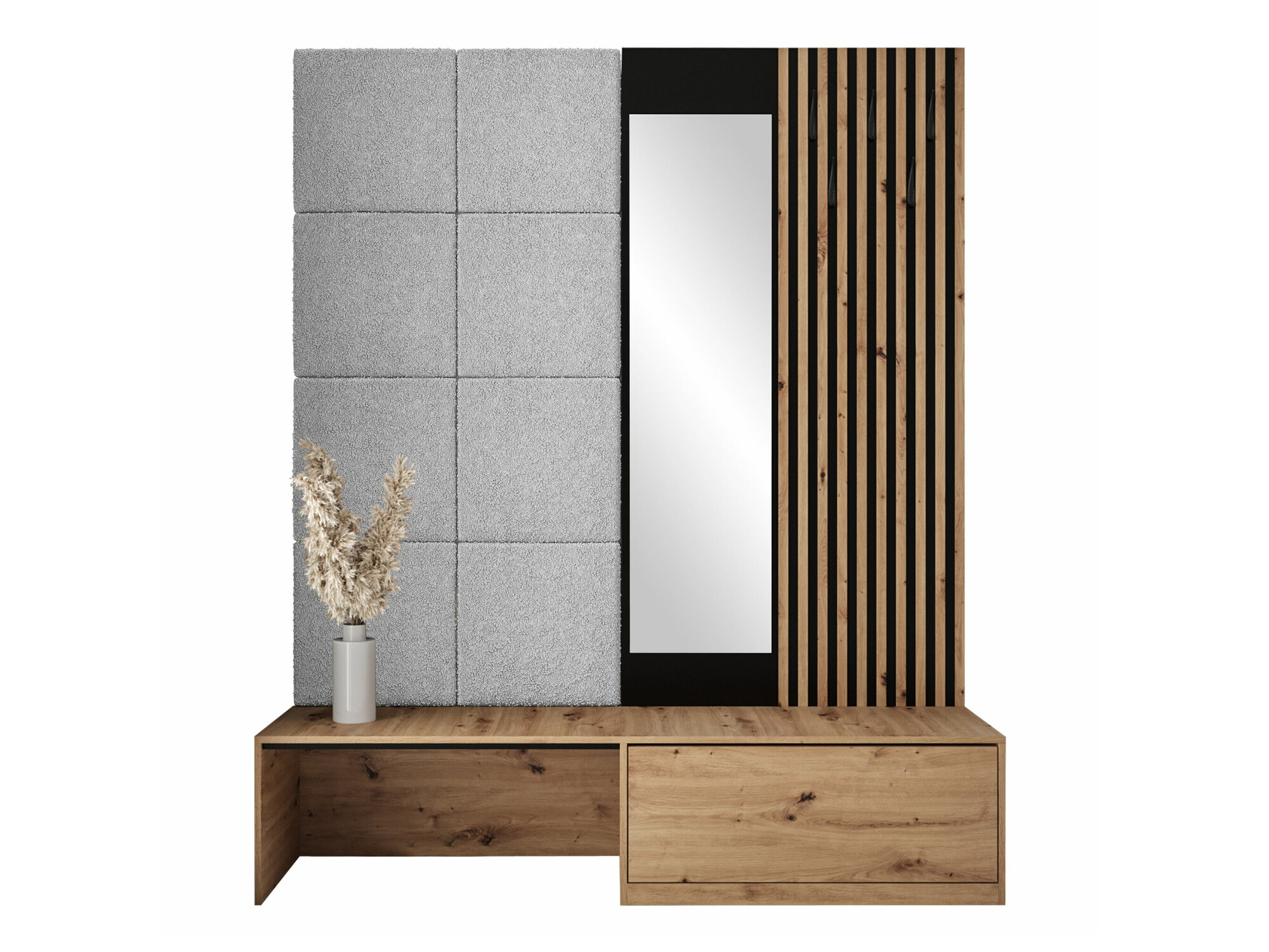 Komplet za predsobo Fabor (Artisan hrast + Abriamo 06)