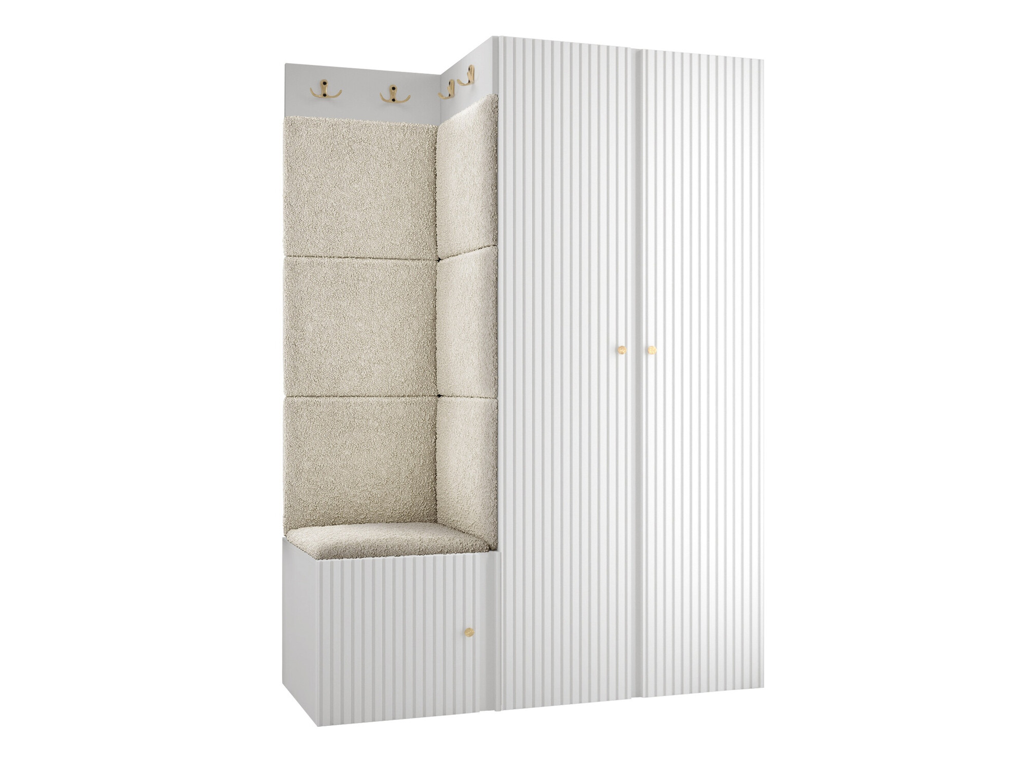 Komplet za predsobo Hartford 387 (Bela)
