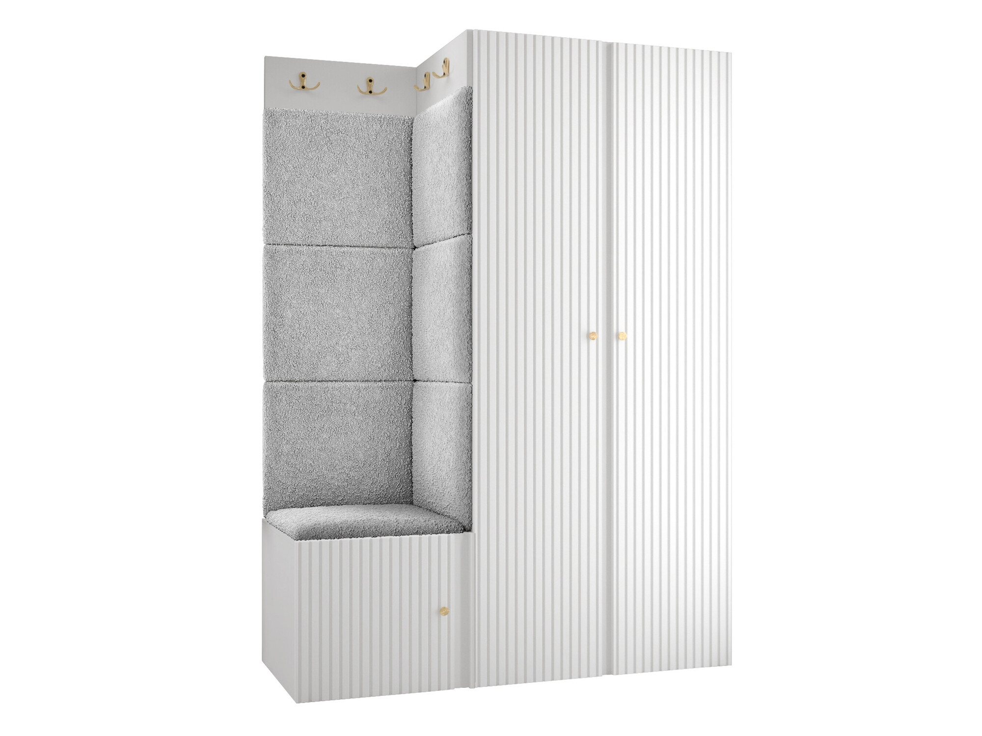 Komplet za predsobo Hartford 387 (Bela)