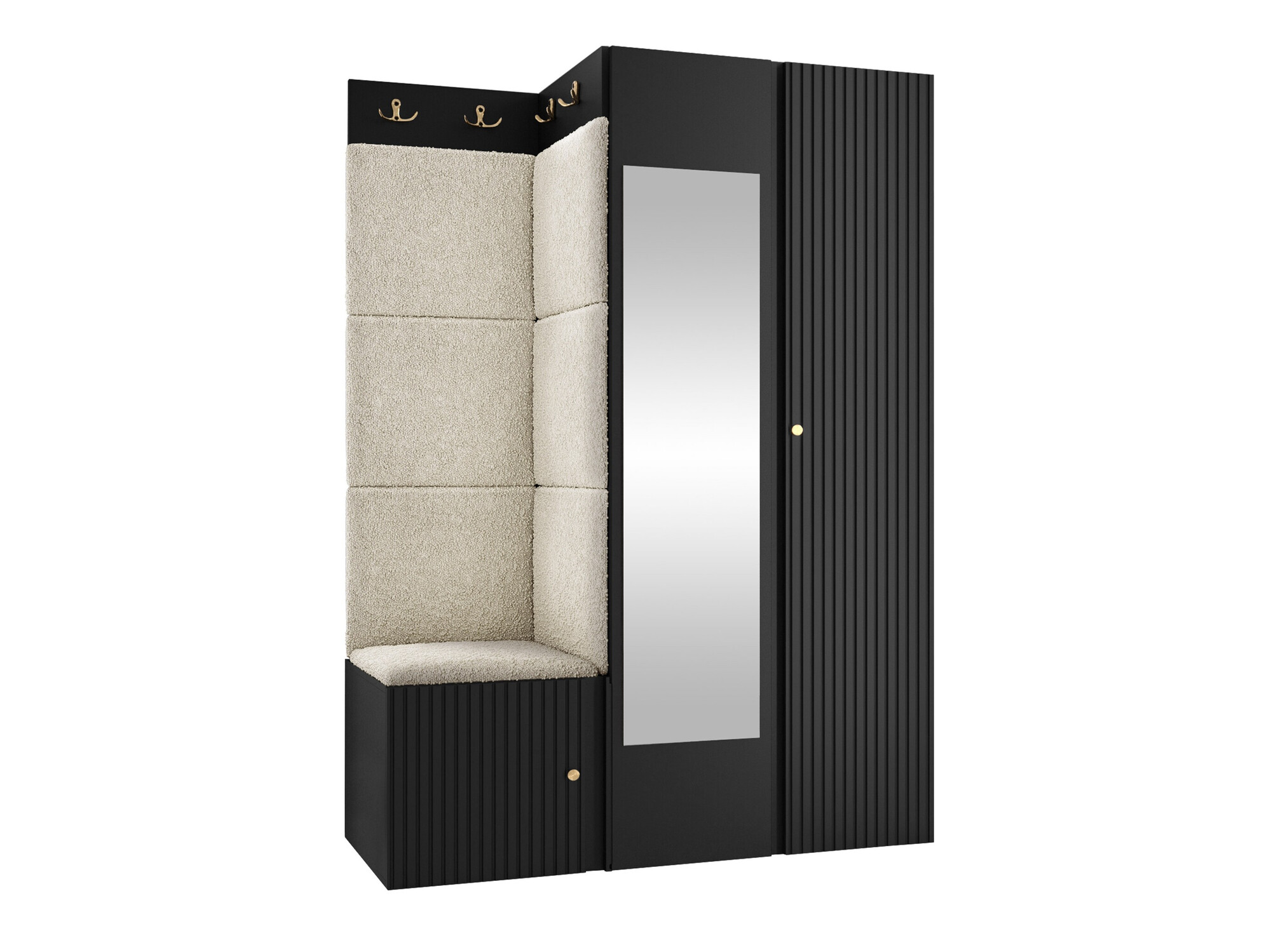 Komplet za predsobo Hartford 388 (Črna)