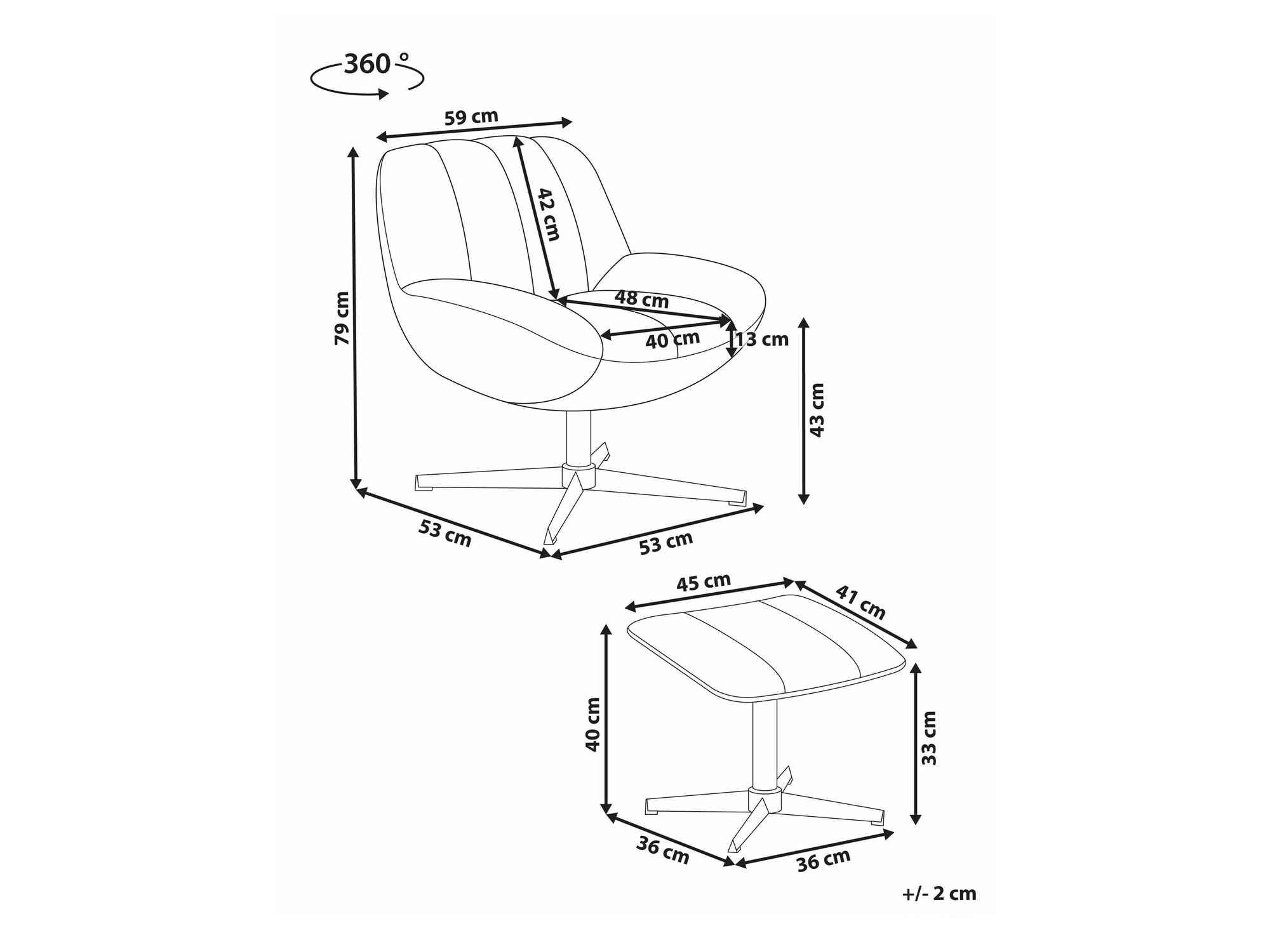 Fotelj Berwyn 2222 (Bež)