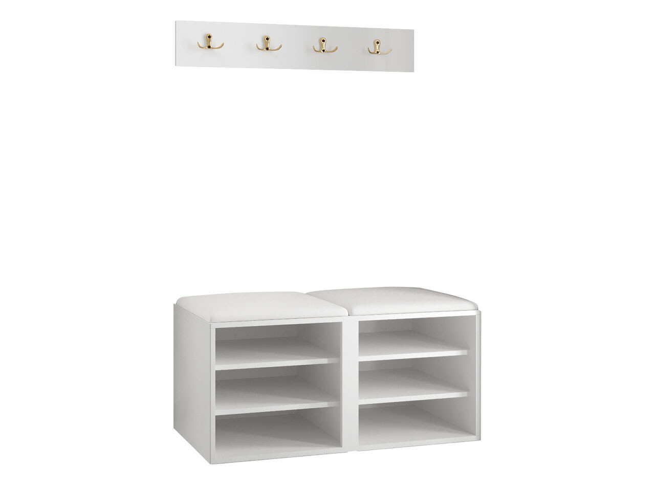 Komplet za predsobo Hartford 384 (Bela)