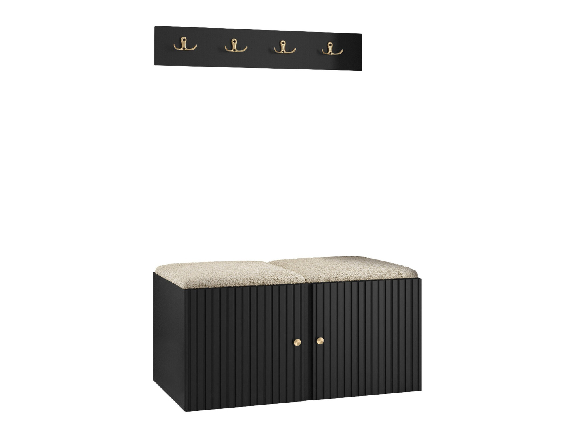 Komplet za predsobo Hartford 384 (Črna)