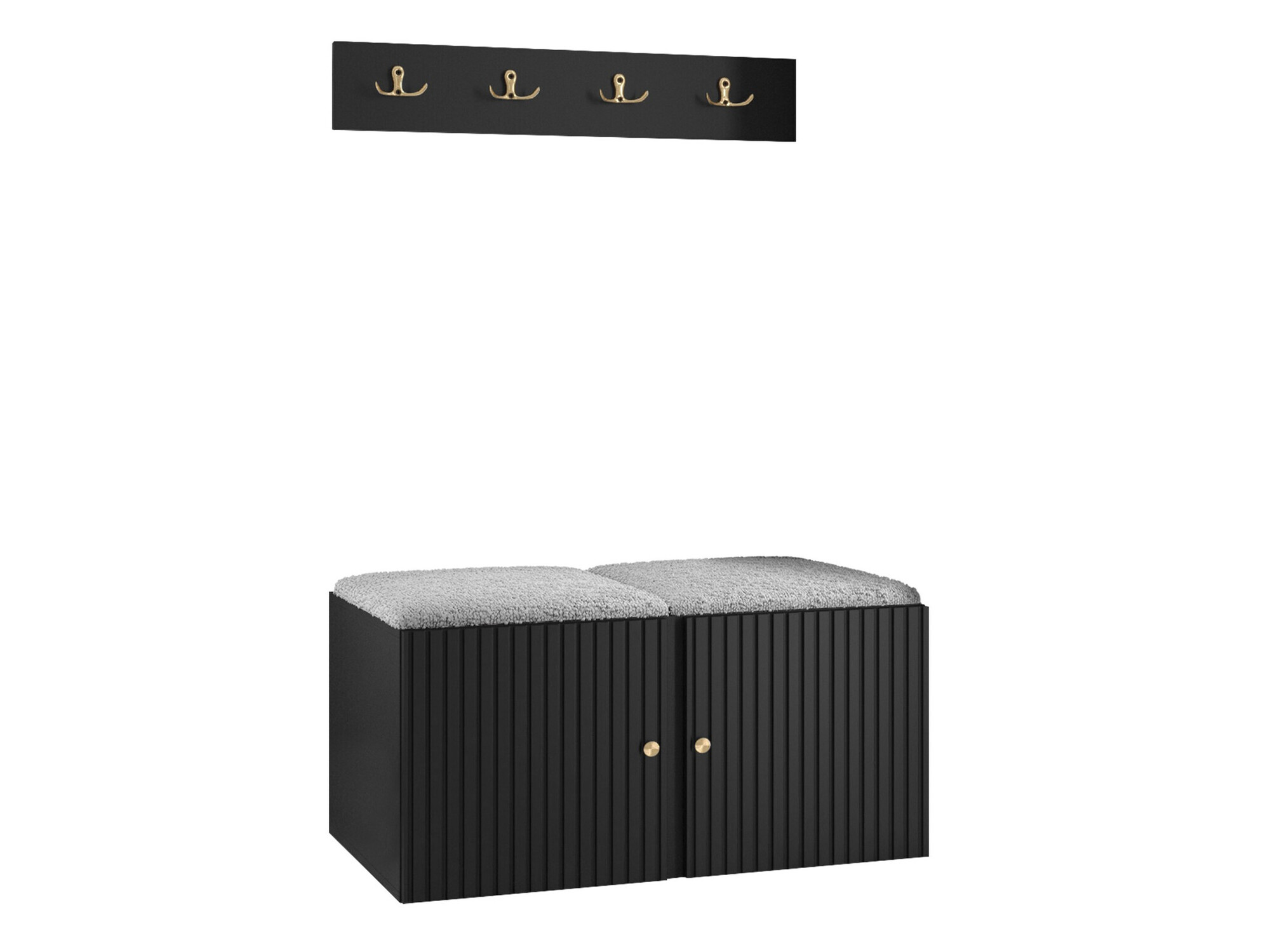 Komplet za predsobo Hartford 384 (Črna)