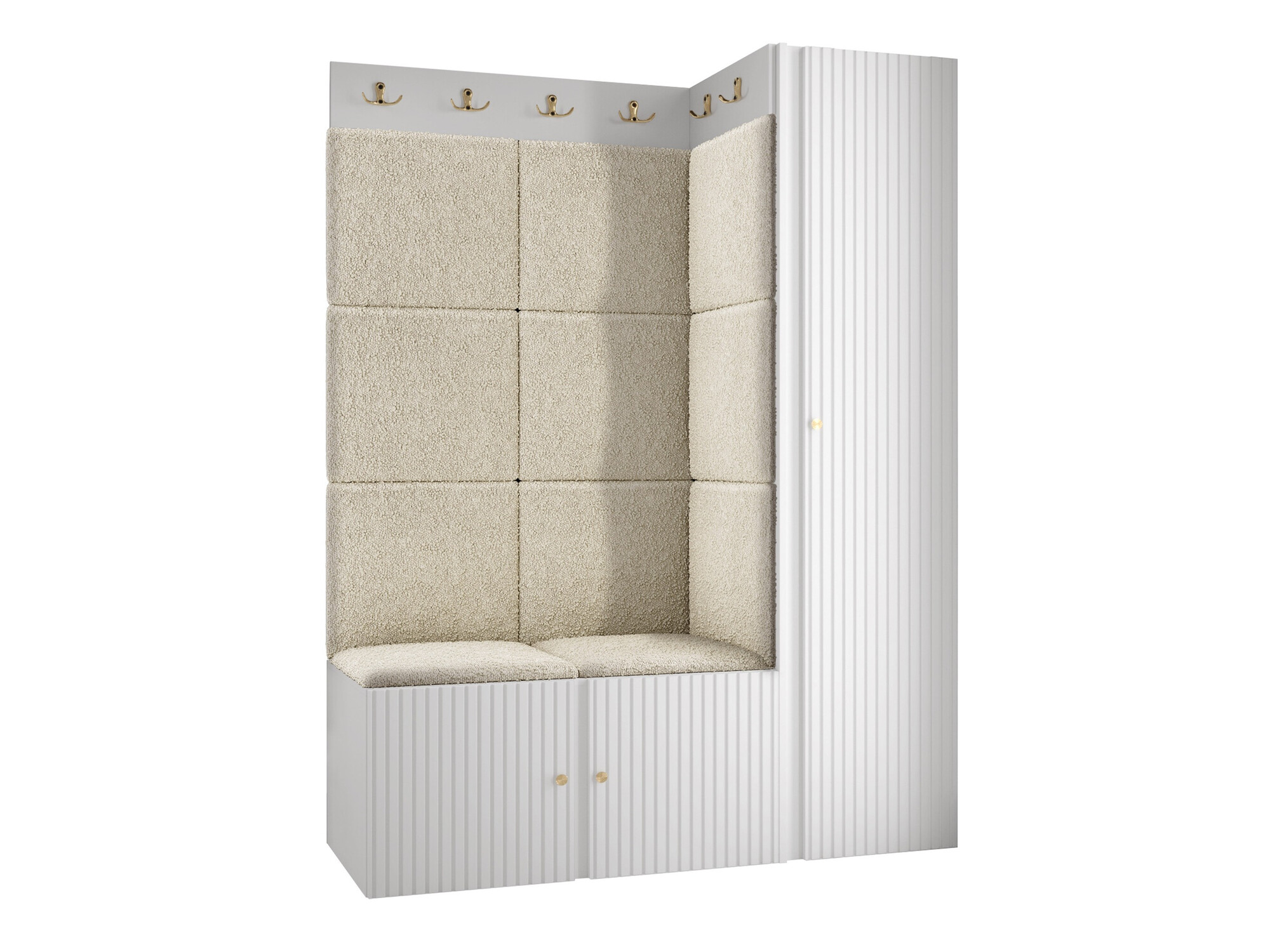 Komplet za predsobo Hartford 385 (Bela)