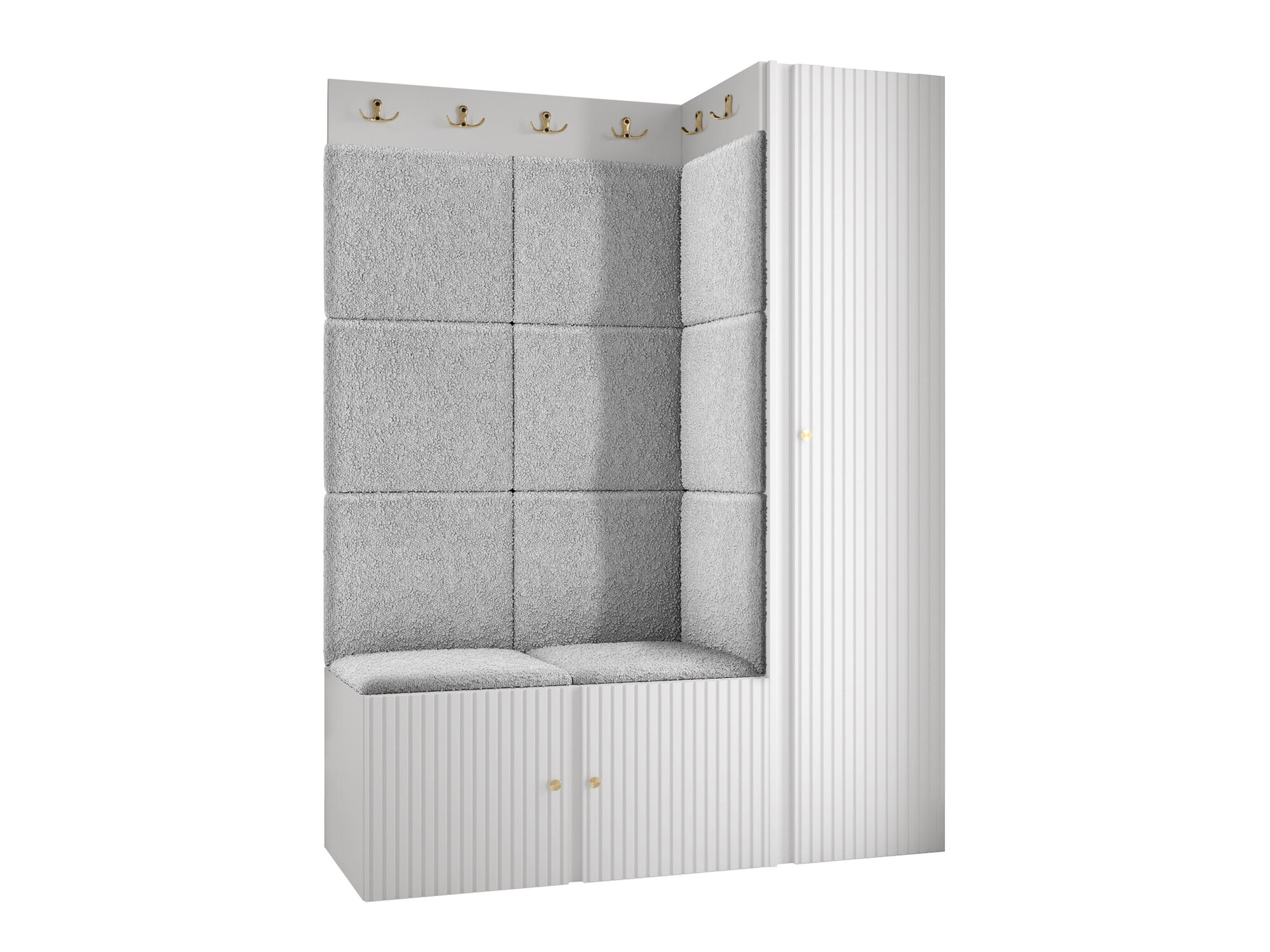 Komplet za predsobo Hartford 385 (Bela)