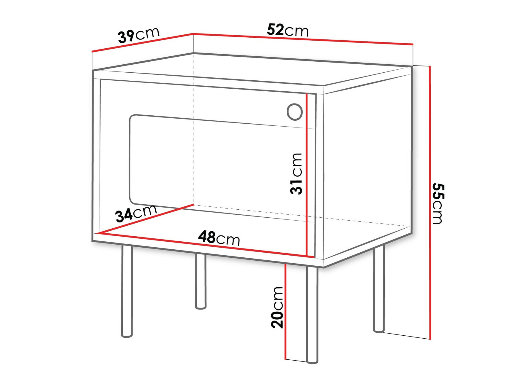 Komplet nočnih omaric Feletri 107 (Bela)
