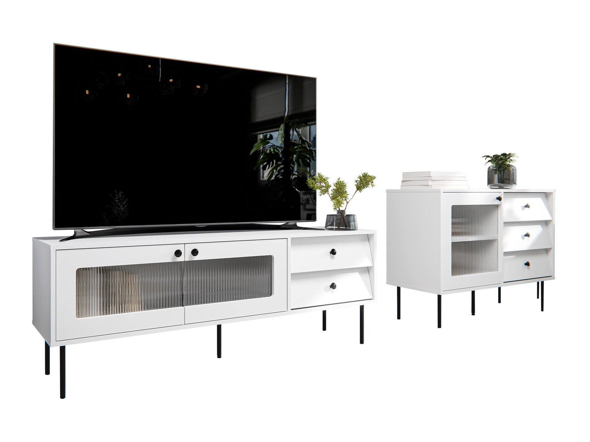 Komplet za dnevno sobo Feletri 108 (Bela)