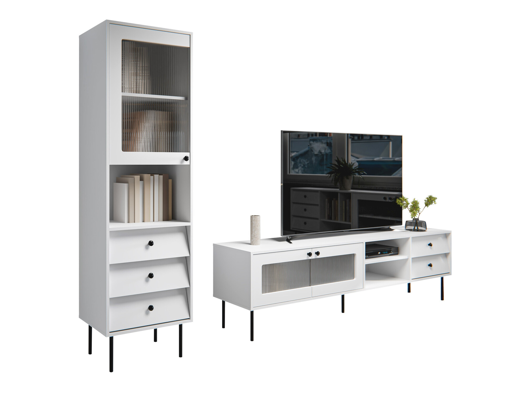 Komplet za dnevno sobo Feletri 109 (Bela)