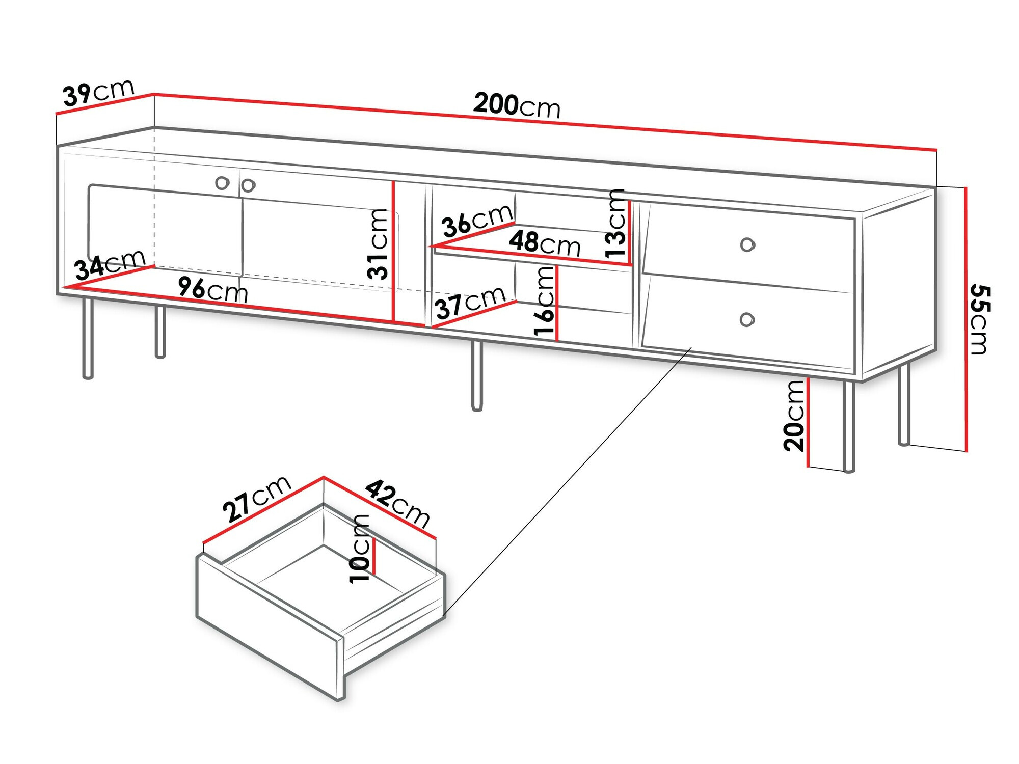 TV-omarica Feletri 103 (Bela)
