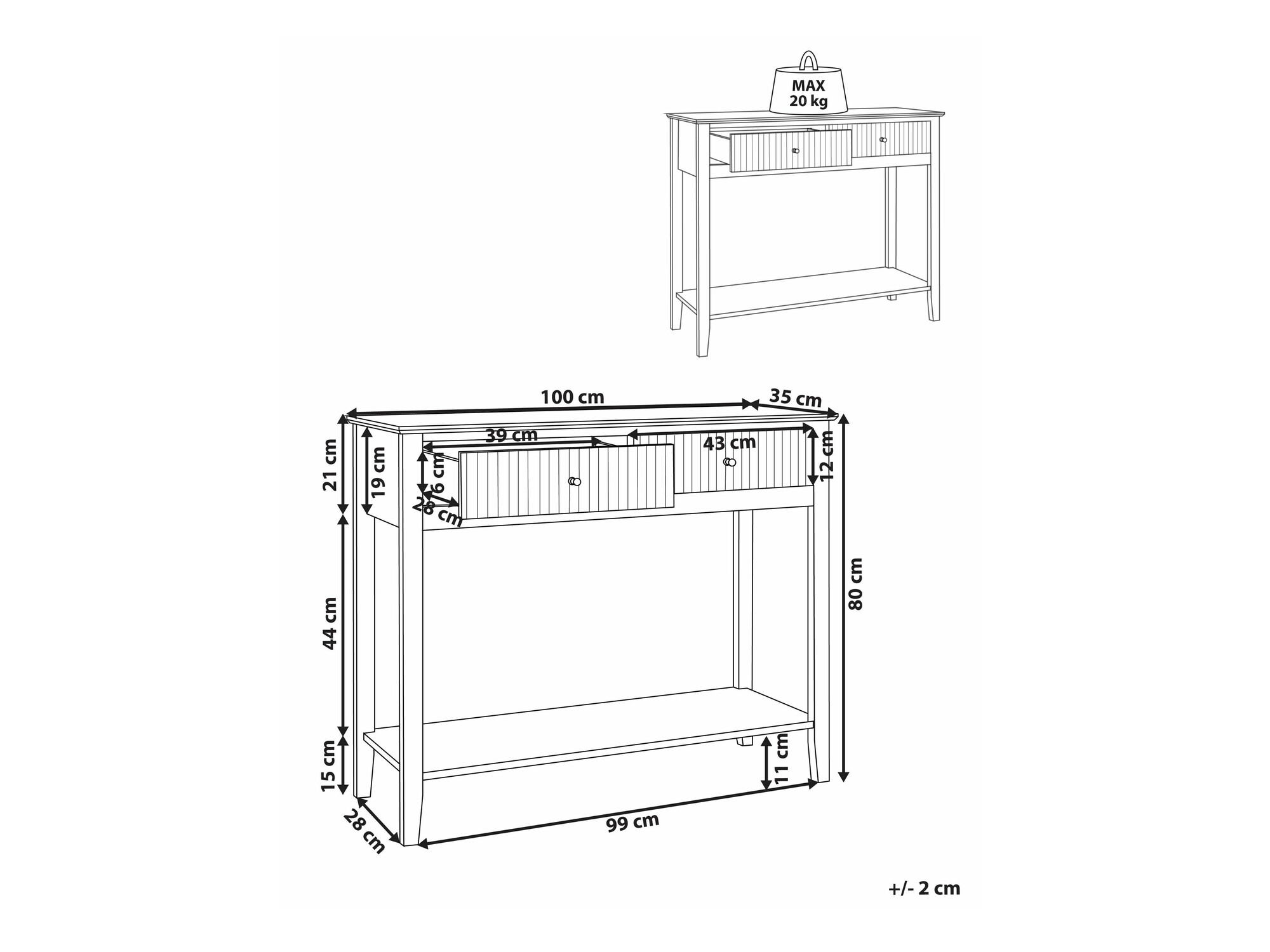 Konzolna miza Romloru 103
