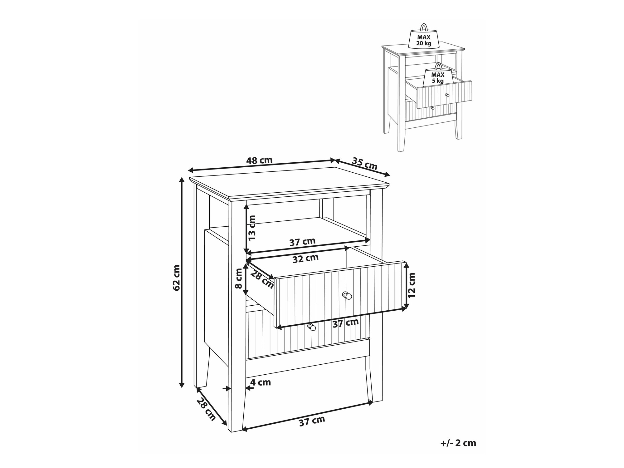 Nočna omarica Romloru 104