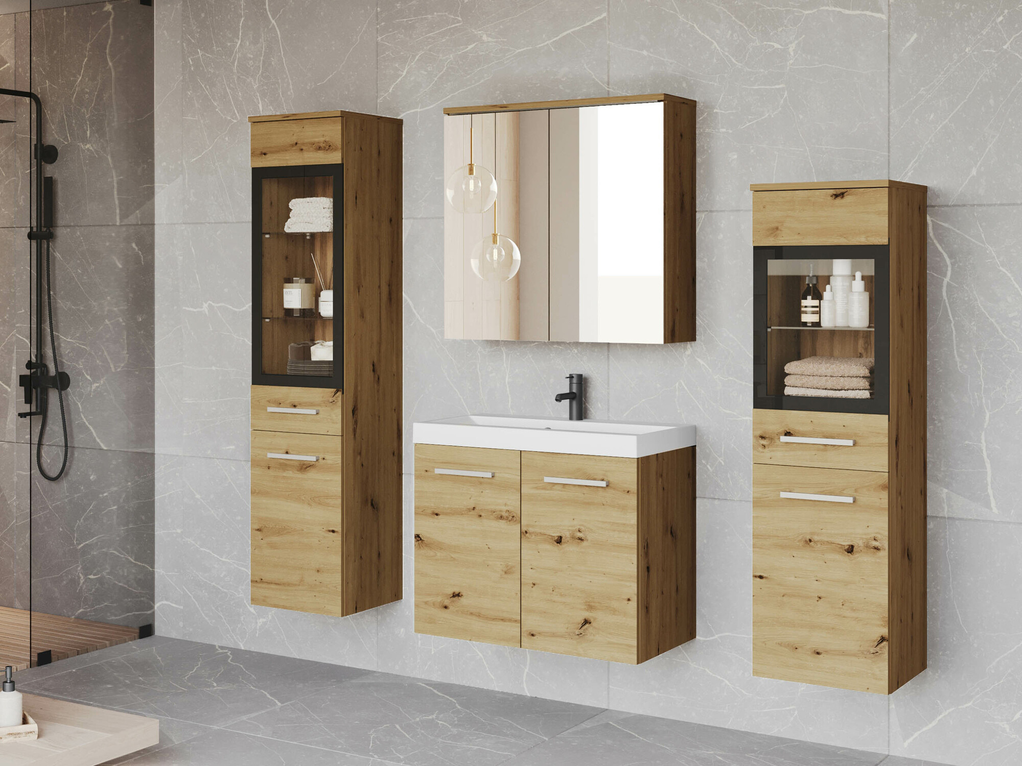 Kopalniški komplet Scientia III (Artisan hrast)