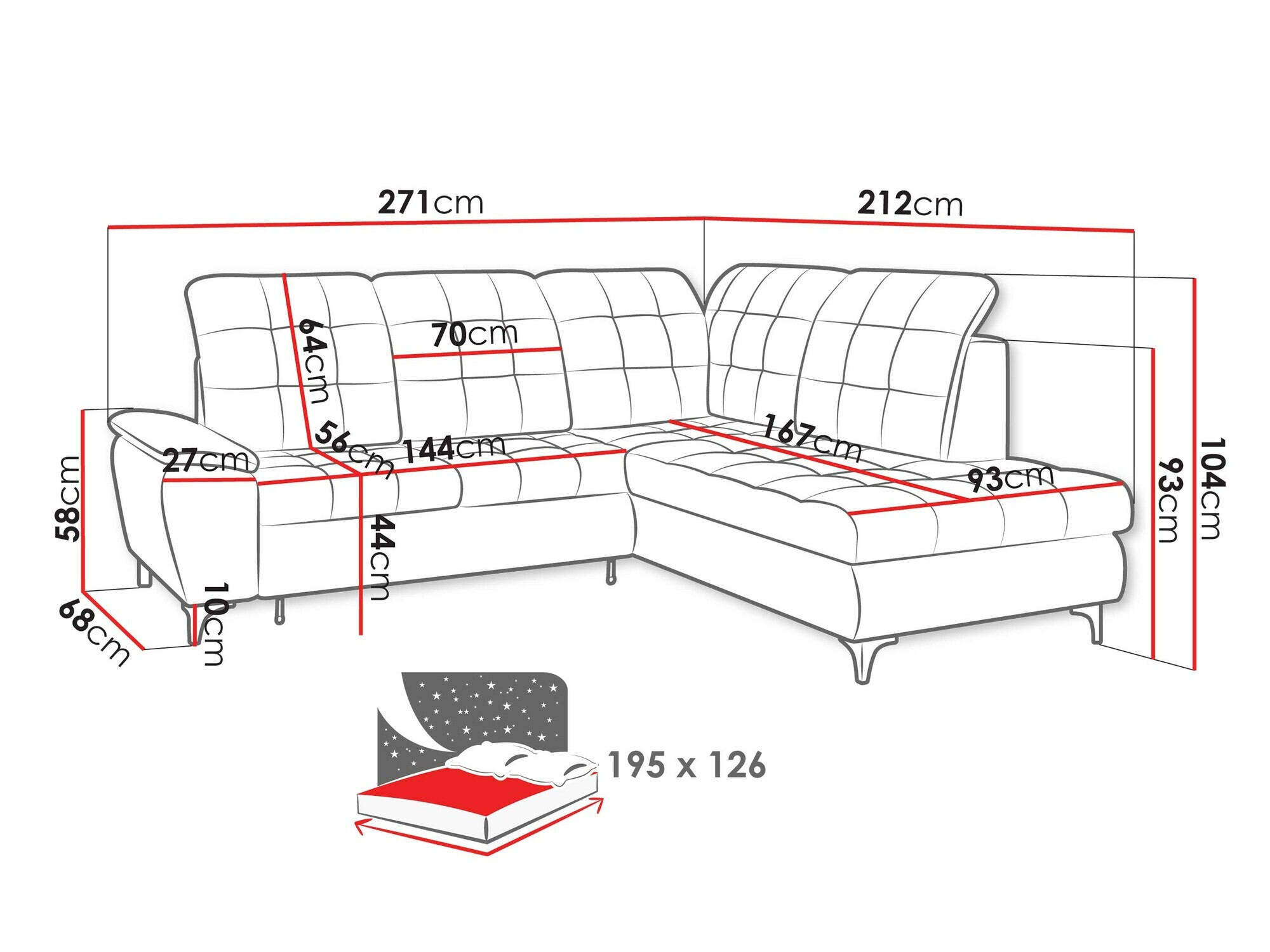 Kotna garnitura Sanford 101 (Manila 02)