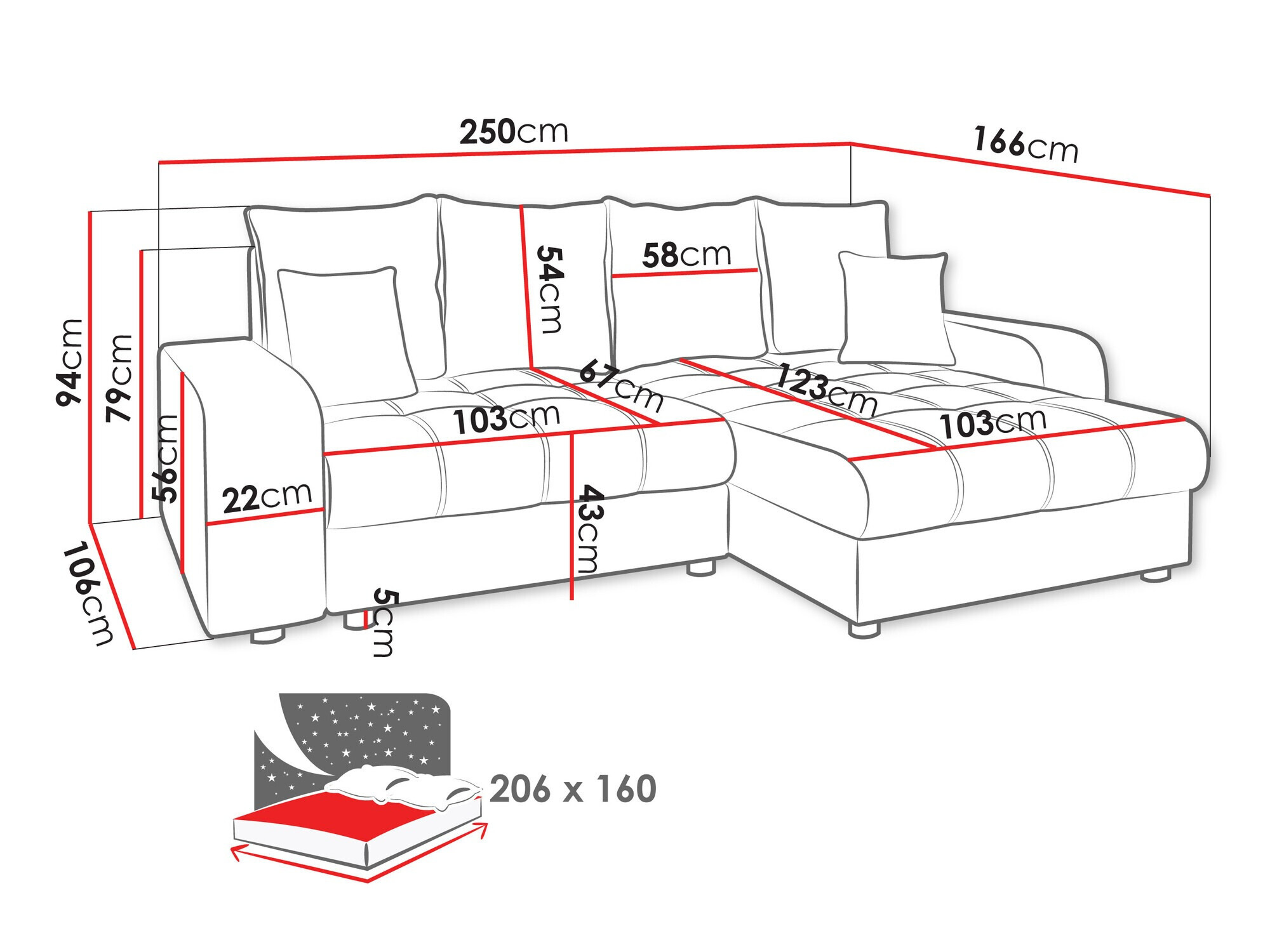 Kotna garnitura Sanford 102 (Manila 16)