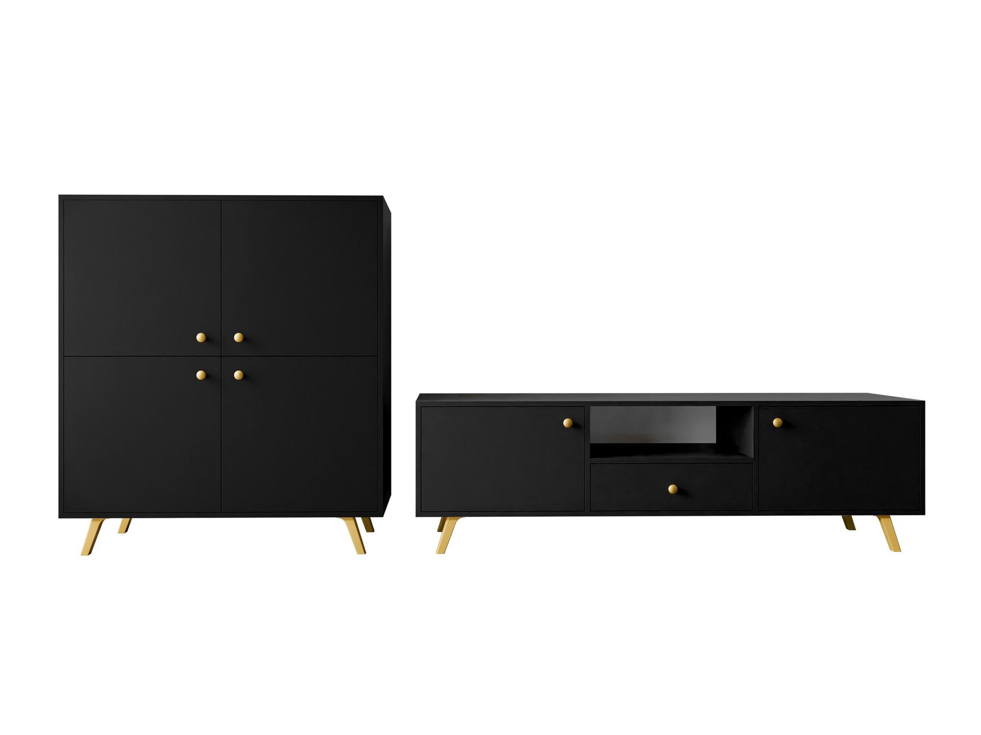 Komplet za dnevno sobo Monfera 105 (Črna)