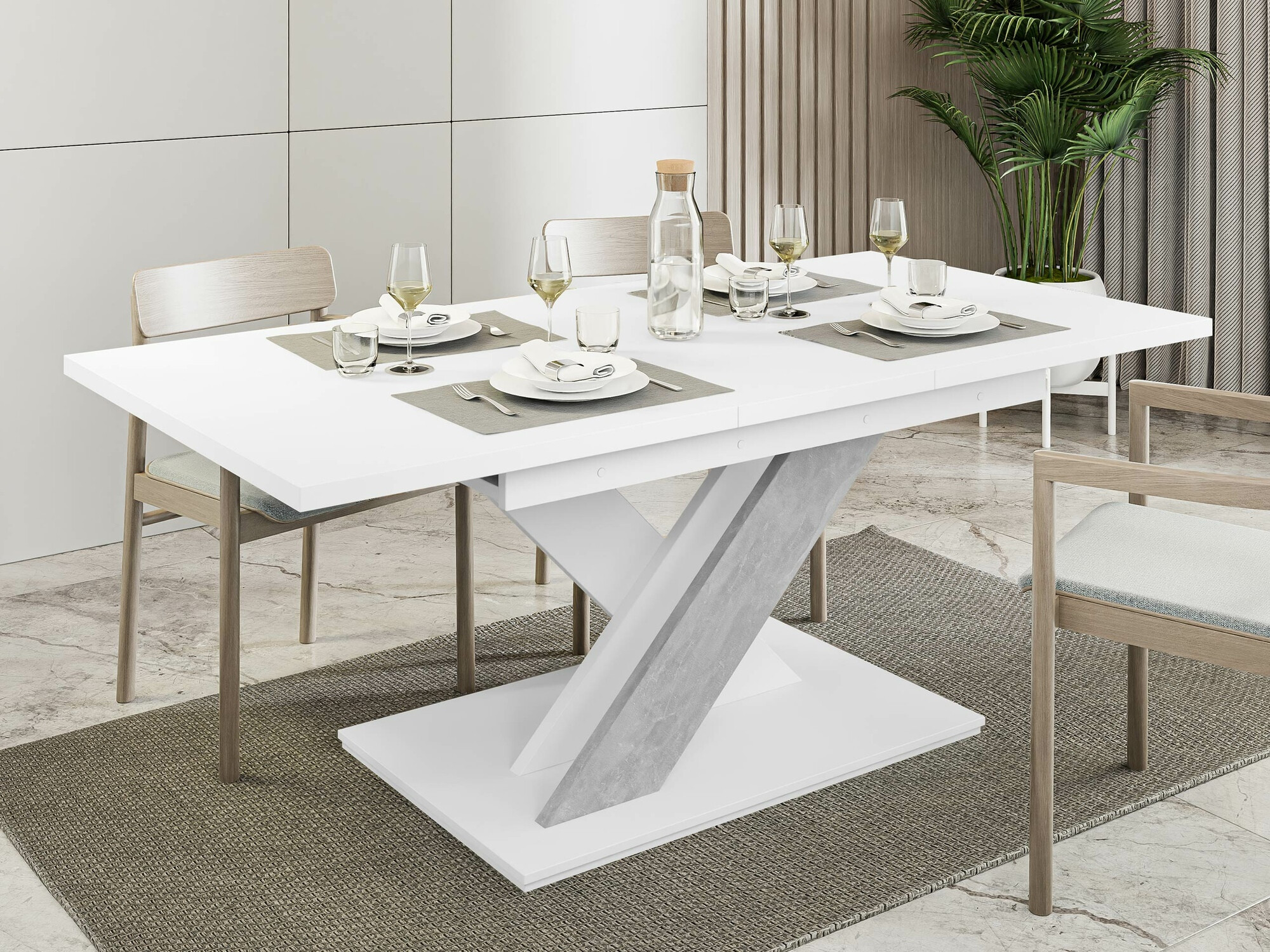 Miza Decium (Bela + Beton)