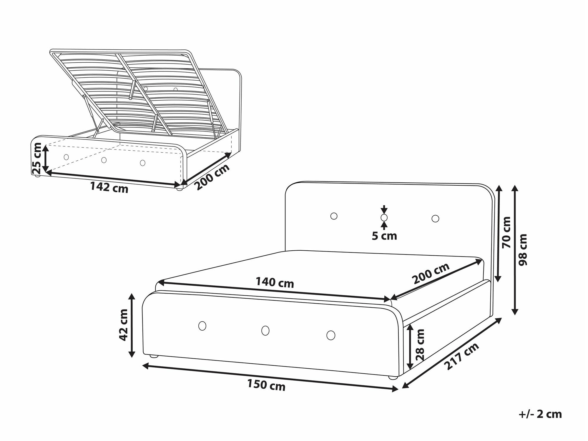 Postelja Berwyn 2230 (Bež)