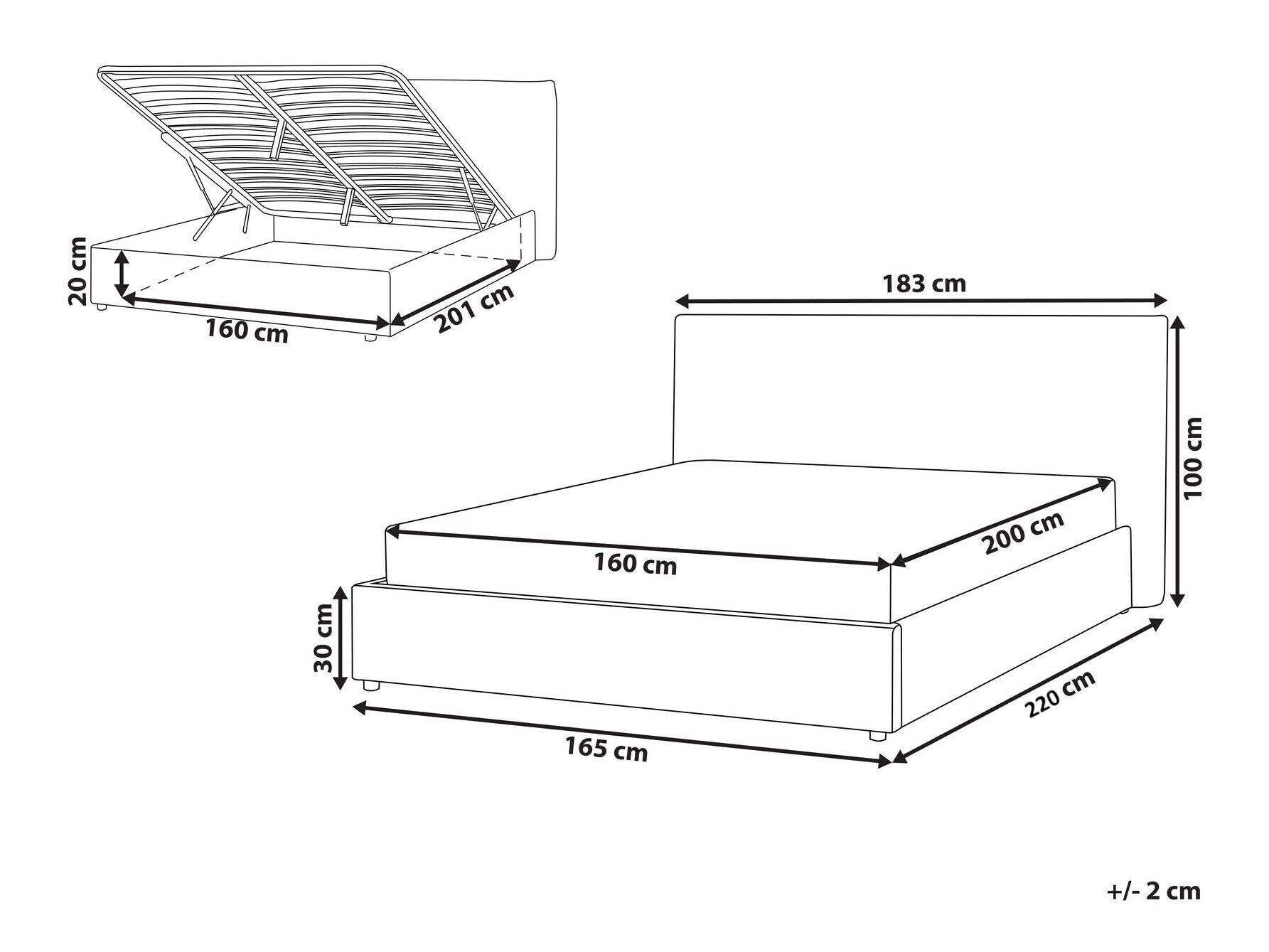 Postelja Berwyn 1805 (Taupe)