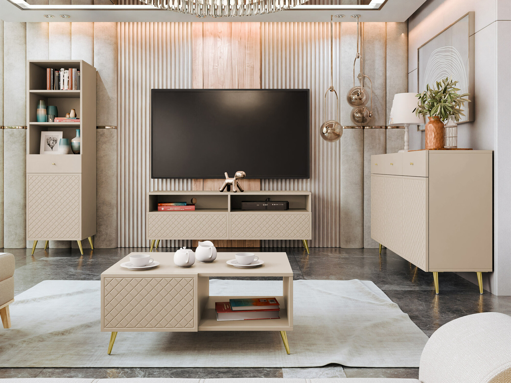 TV-omarica Comfivo 487 (Bež)