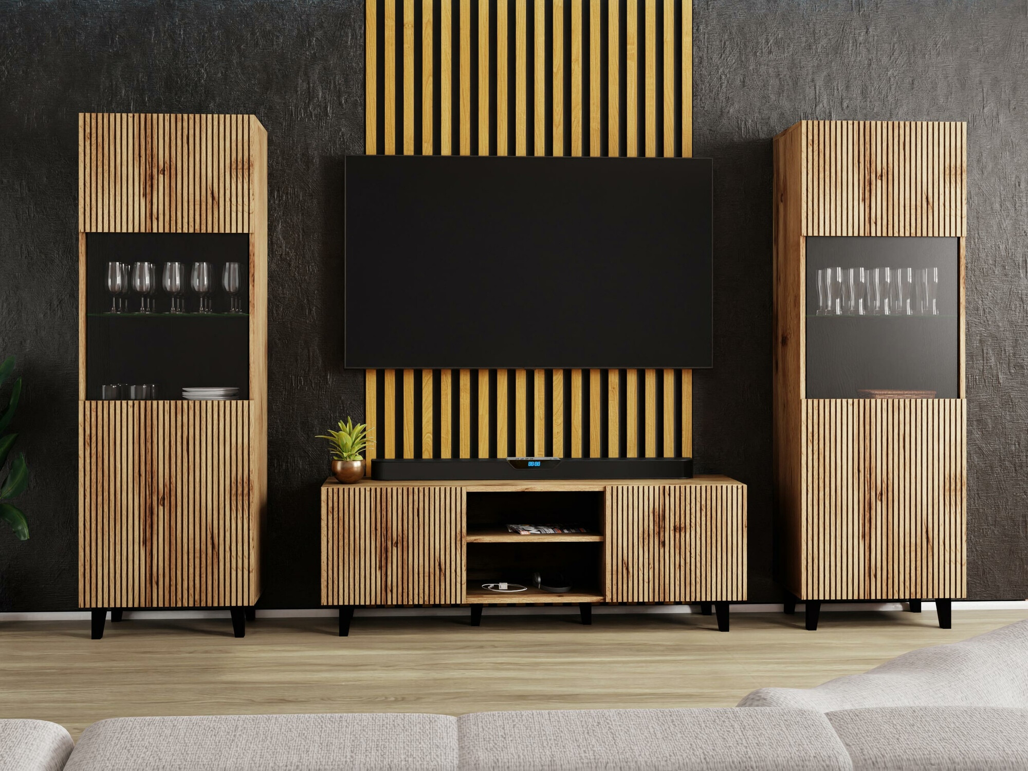 Komplet za dnevno sobo Comes (Wotan hrast)