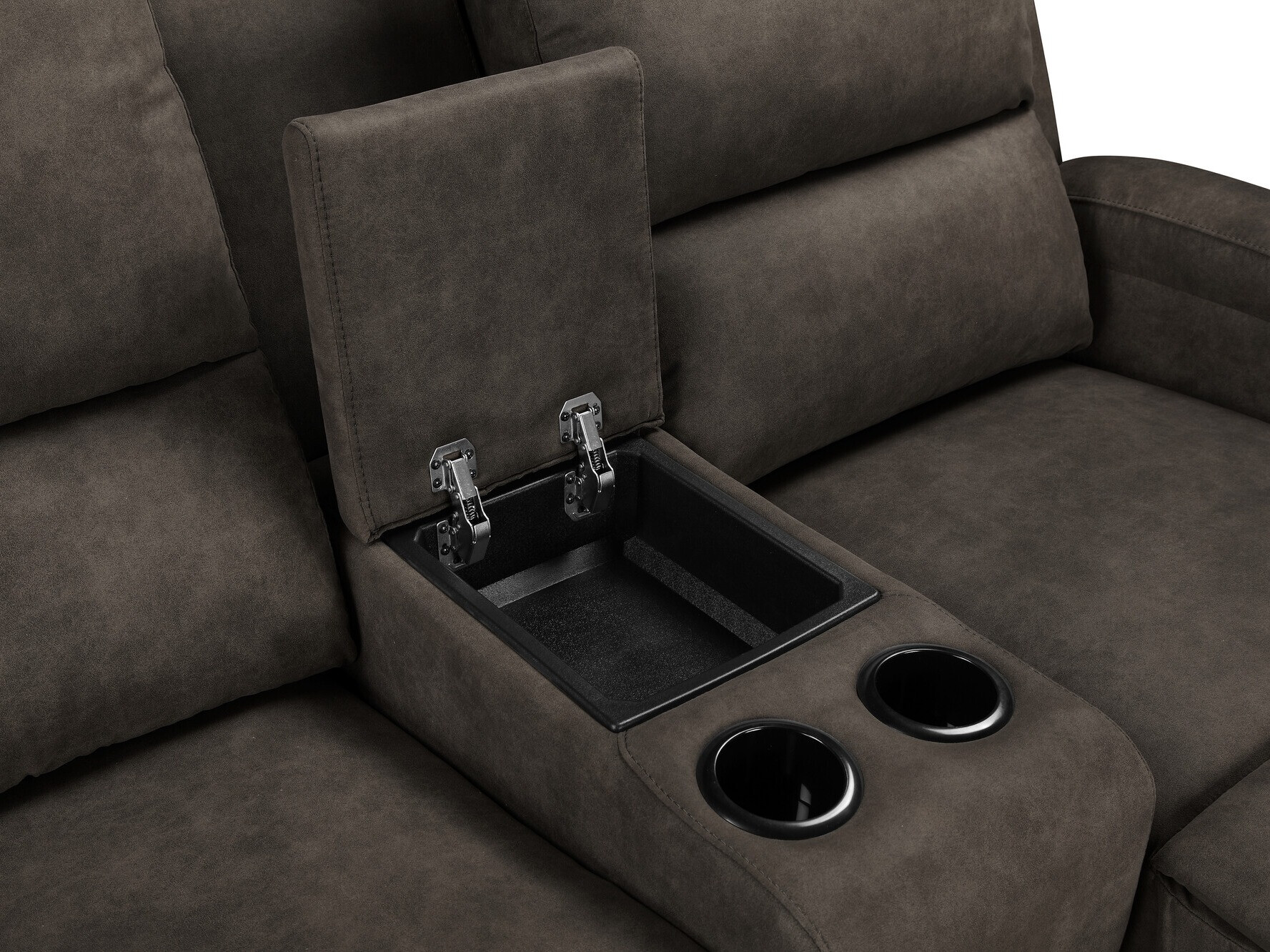 Kotna garnitura s počivalnikom Denton 1368 (Temno rjava)