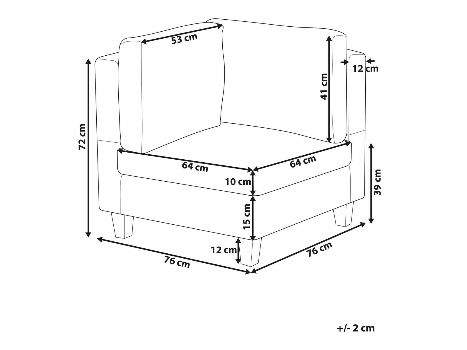Modularni sedežni element Elbmeli 106