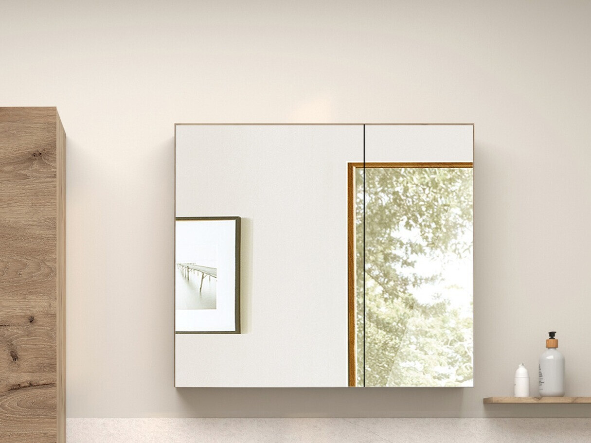 Kopalniška omarica z ogledalom Soncamu 104 (Hrast)