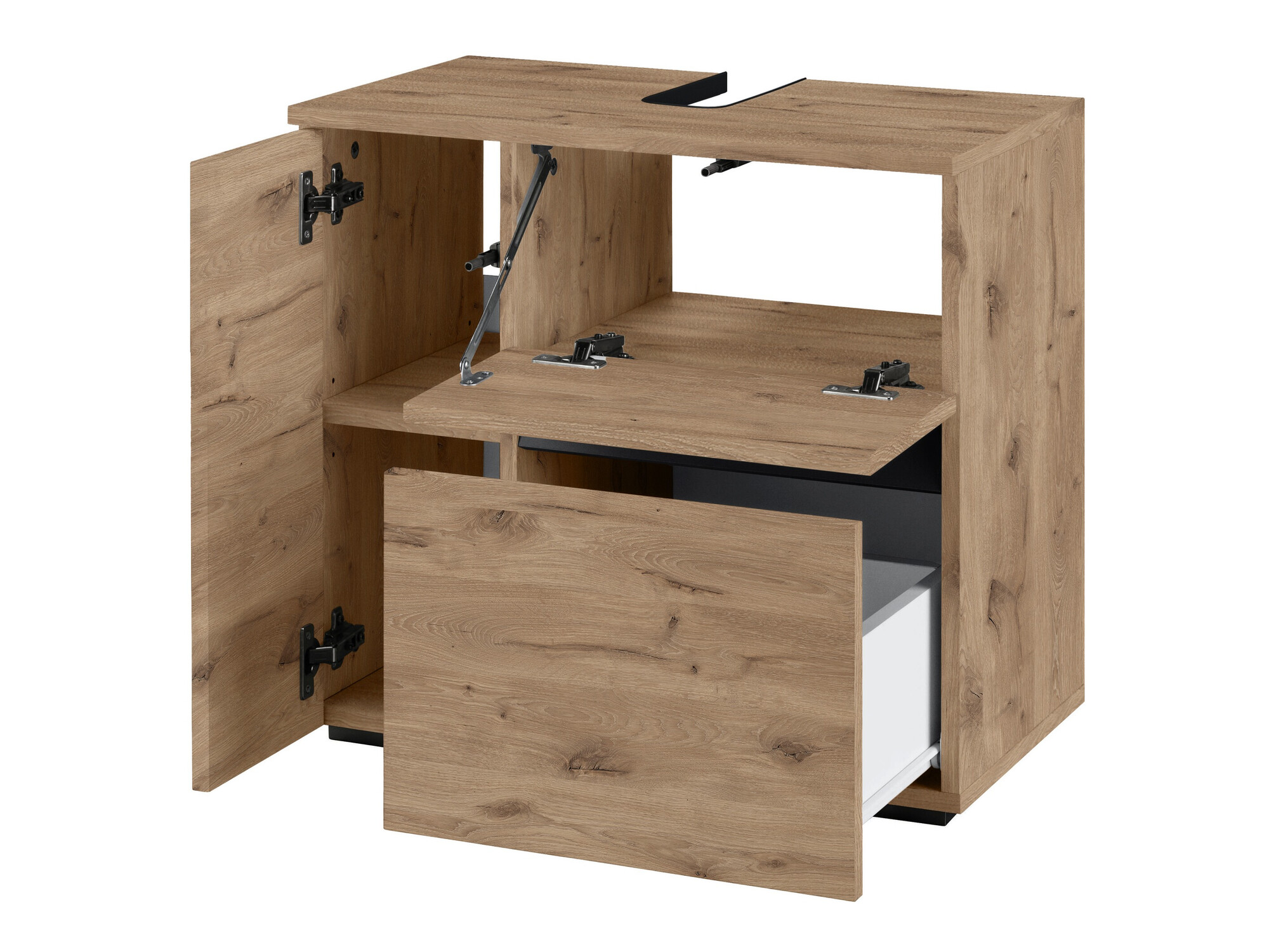 Prostostoječa kopalniška omarica za umivalnik Soncamu 108 (Hrast)