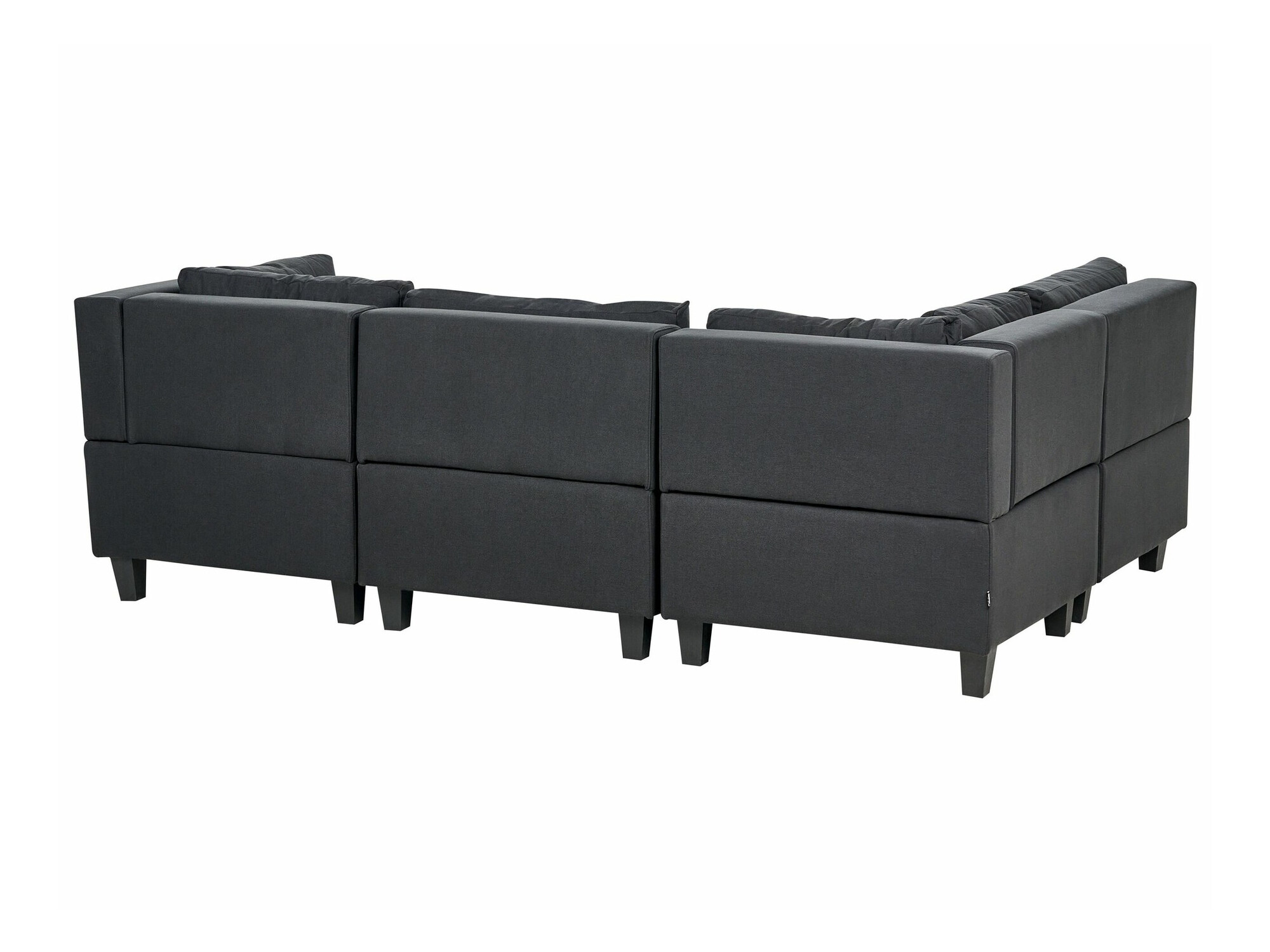 Modularna kotna sedežna garnitura Elbmeli 108 (Črna)
