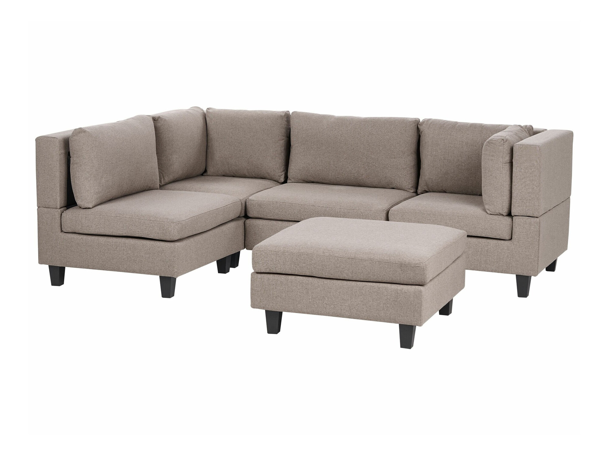 Modularna kotna sedežna garnitura Elbmeli 108 (Rjava)