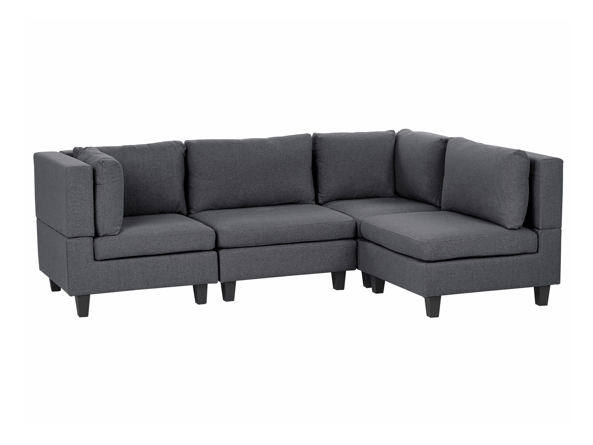Modularna kotna sedežna garnitura Elbmeli 108 (Temno siva)