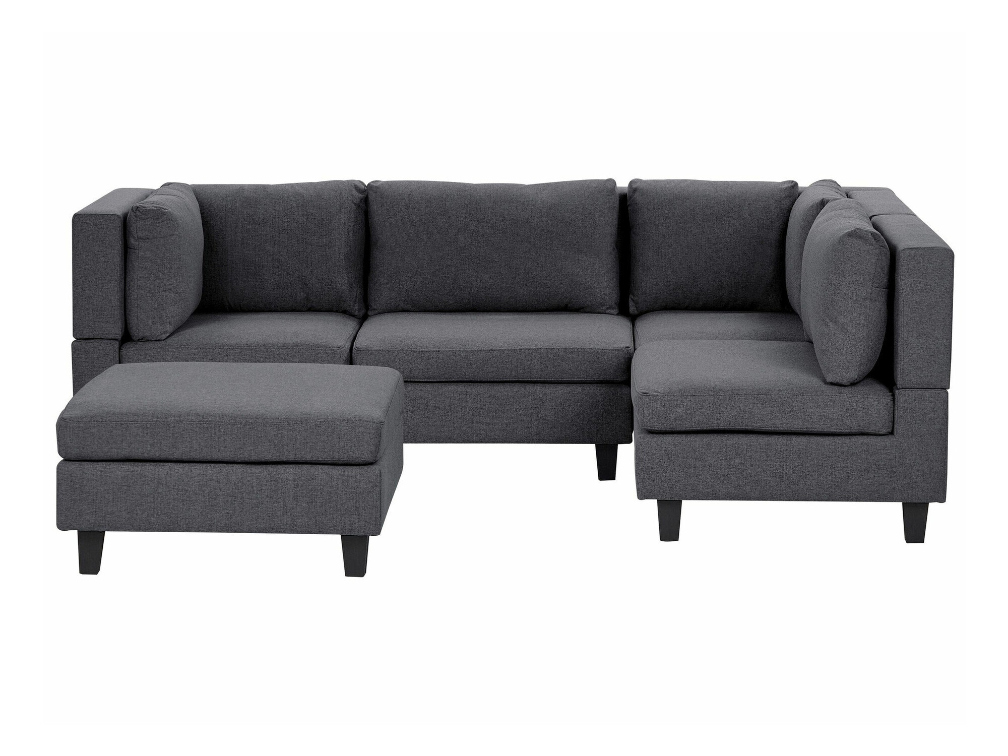 Modularna kotna sedežna garnitura Elbmeli 108 (Temno siva)